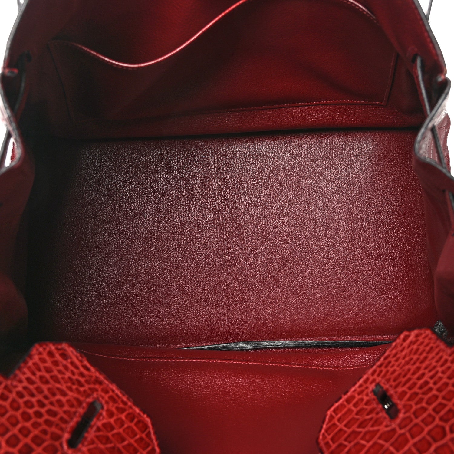 Hermes Matte Porosus Crocodile Birkin 35 Rouge H 5 of 10