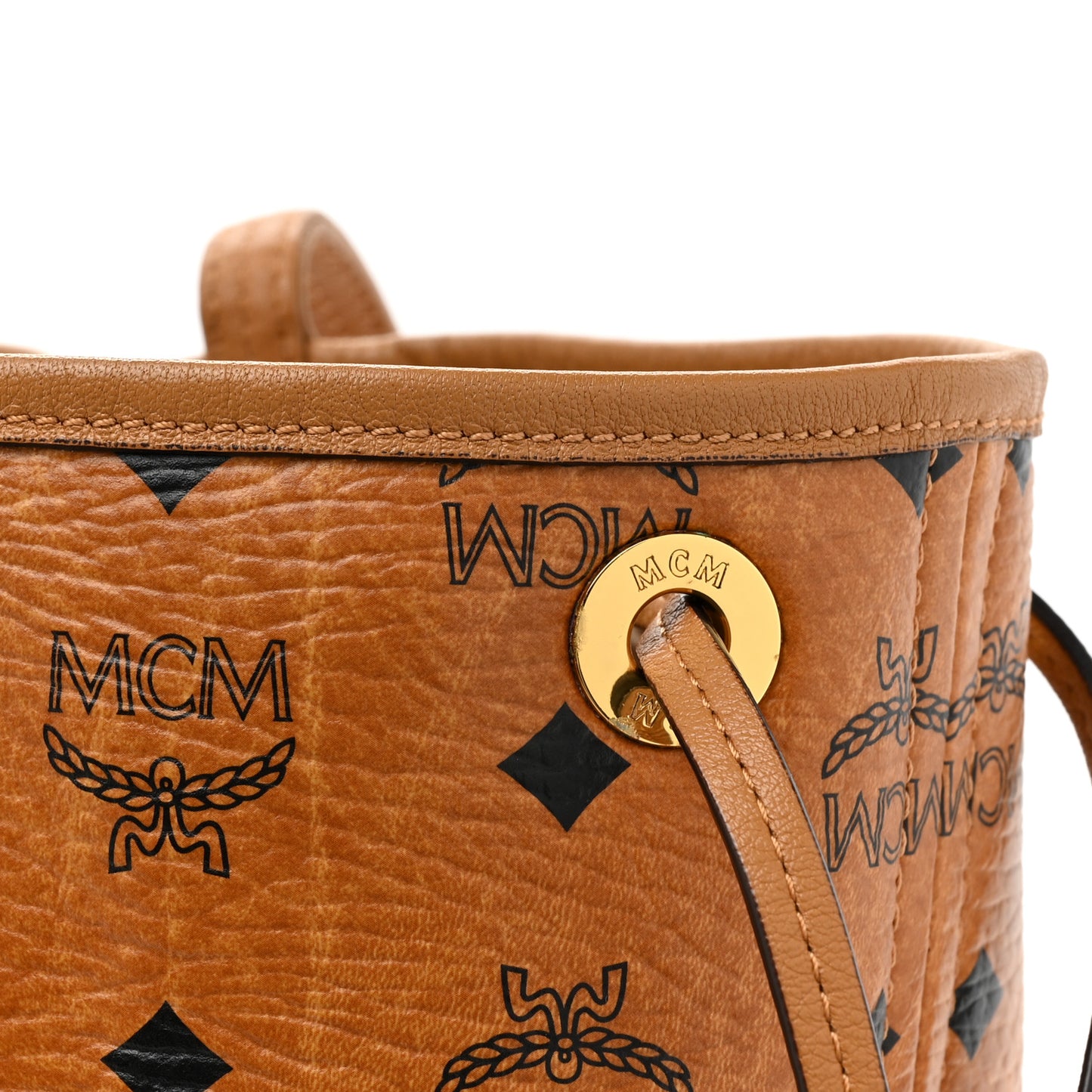 Visetos Medium Liz Reversible Shopper Tote Cognac