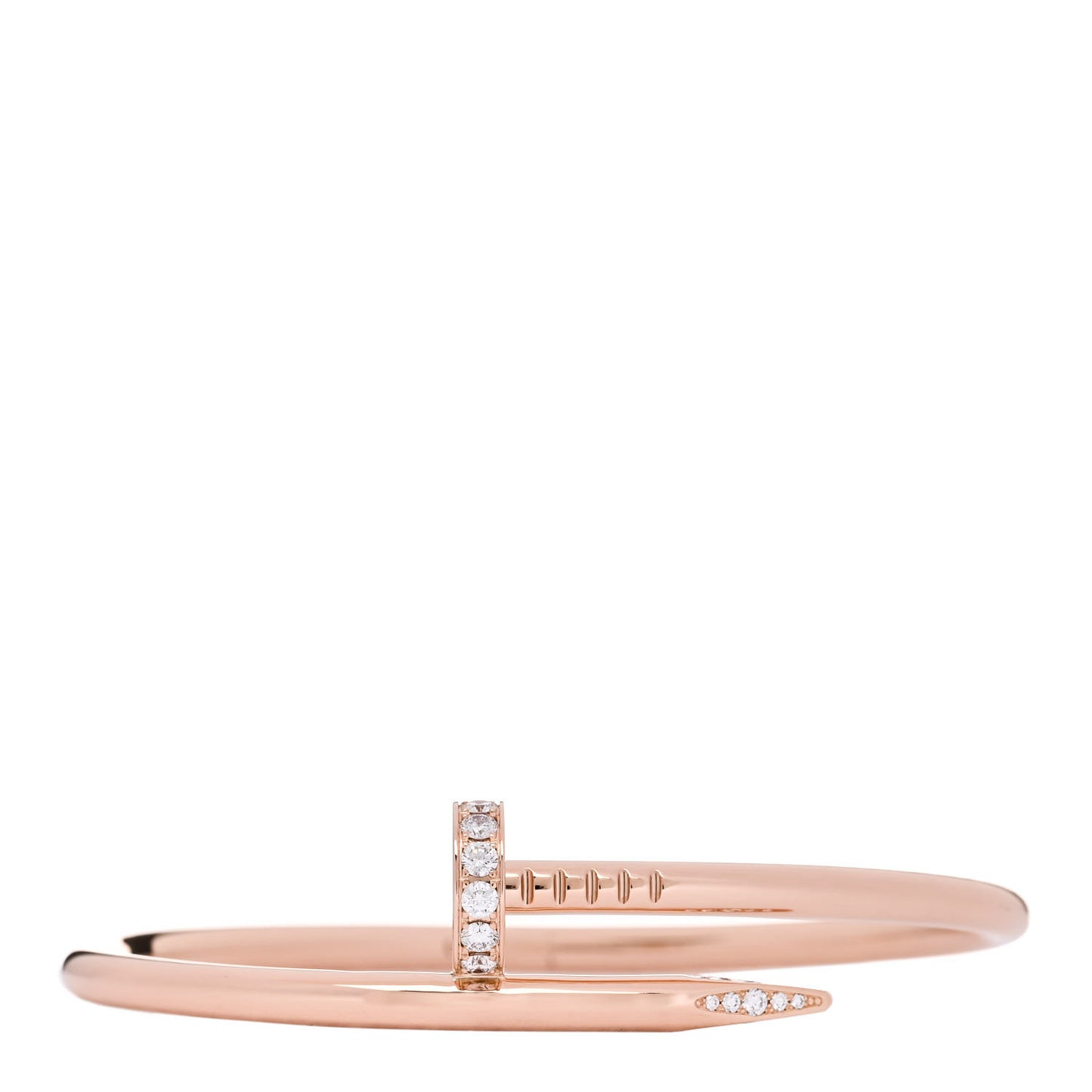 18K Pink Gold Diamond Juste Un Clou Bracelet 16