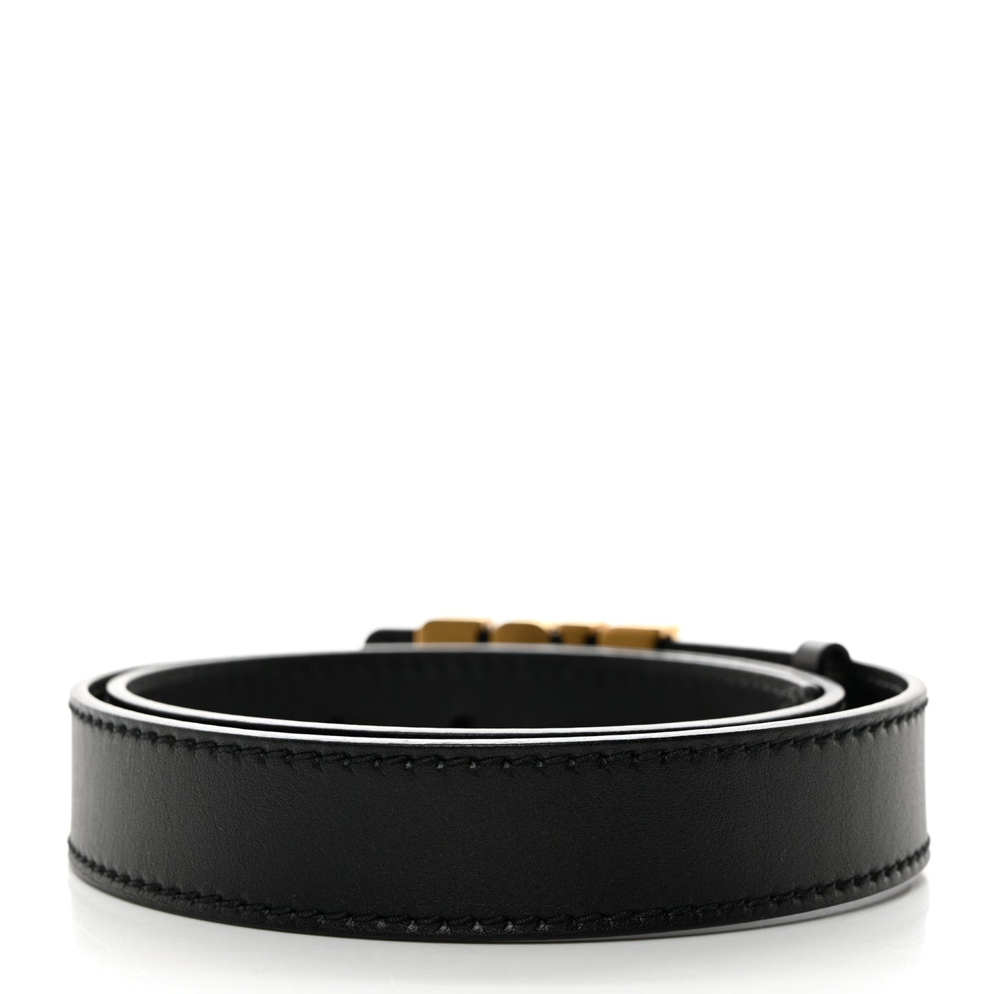 Calfskin D Fence Belt 80 32 Black