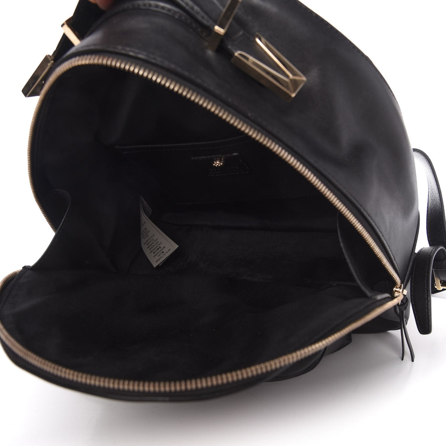 Calfskin Palazzo Medusa Chain Backpack Black
