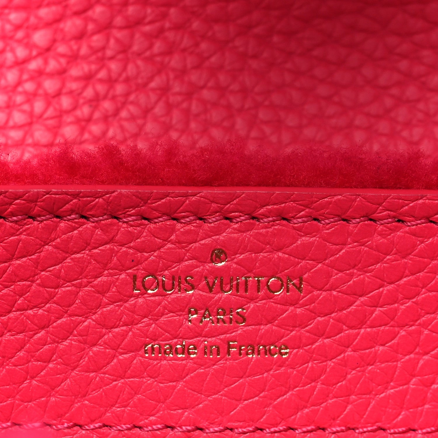 Louis Vuitton Shearling Calfskin Capucines Mini Pink 6 of 9