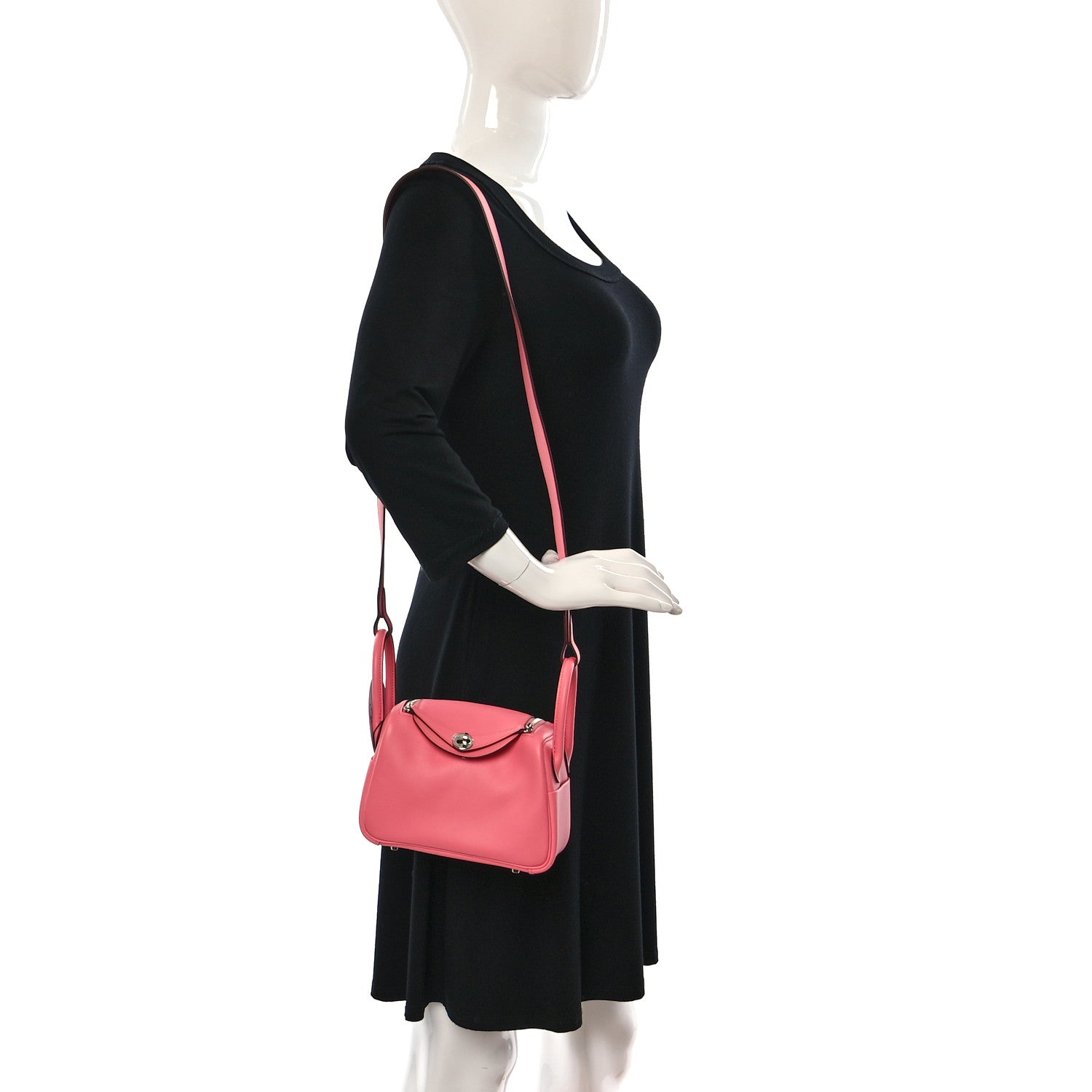 Hermes Swift Mini Lindy 20 Rose Ete 2 of 11