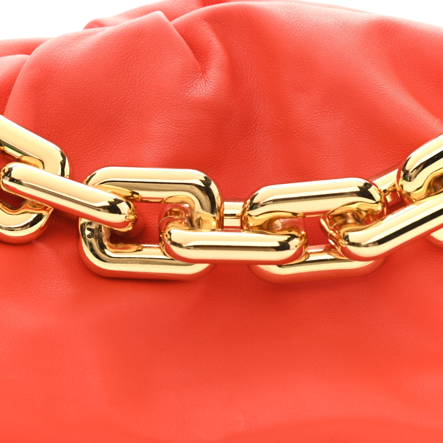 Calfskin The Pouch Chain Orange