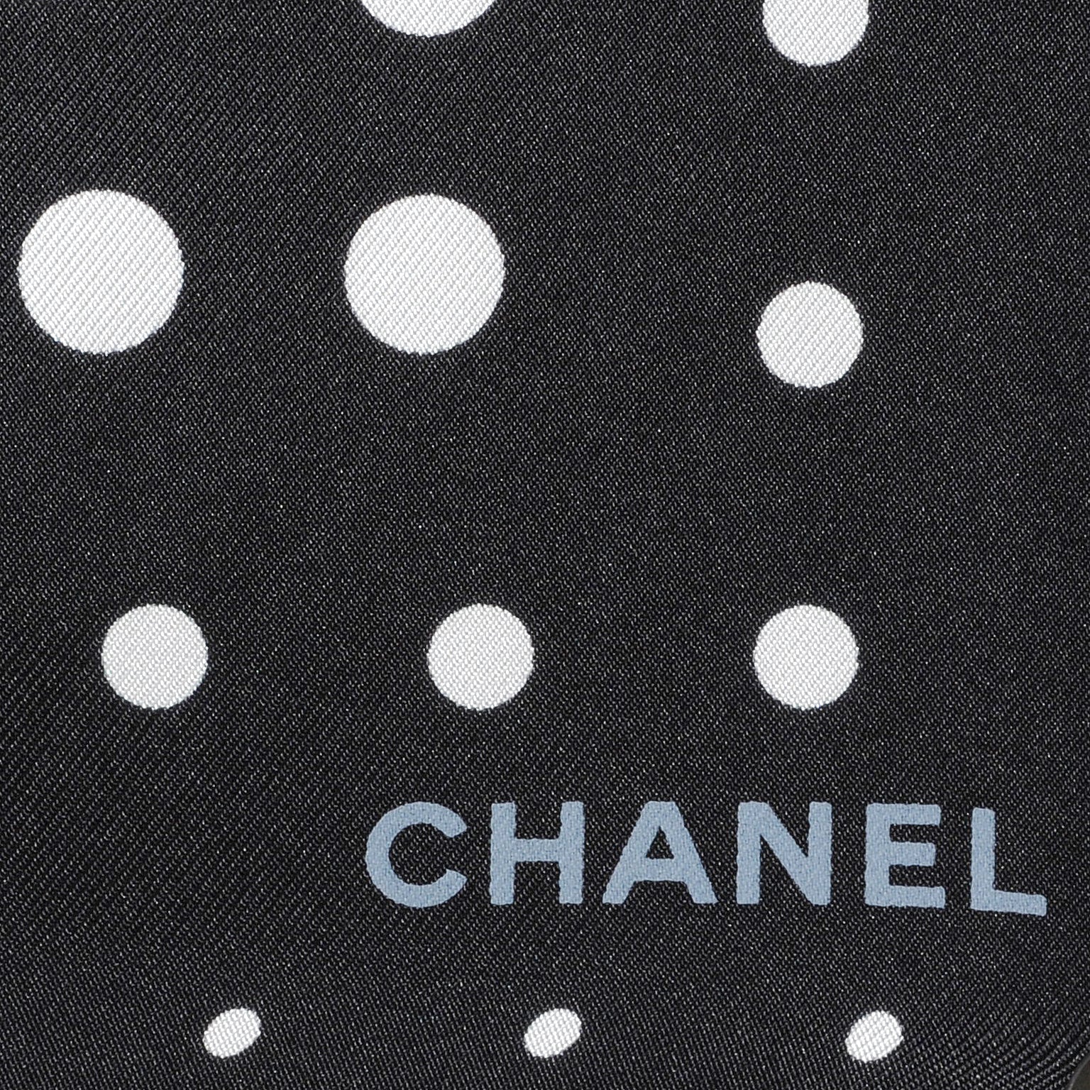 Chanel Silk Polka Dot CC Scarf Black White Red 43030 – FASHIONPHILE