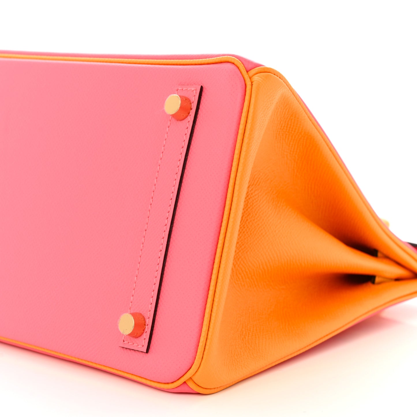 Epsom Horseshoe Birkin 30 Rose Azalee Jaune D'or