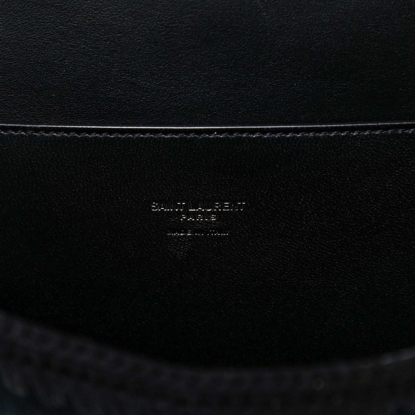 Suede Monogram Medium Kate Whipstitch Shoulder Bag Black