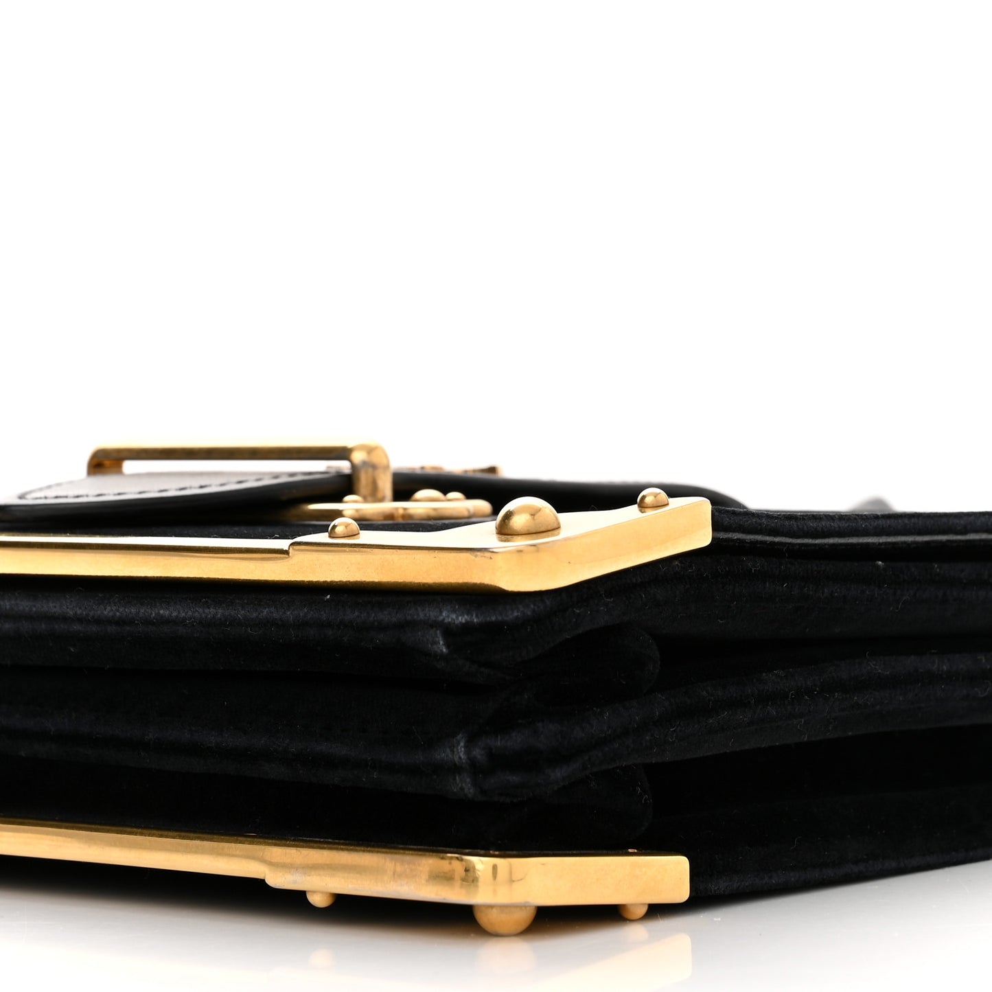 Velvet City Calfskin Cahier Bag Black