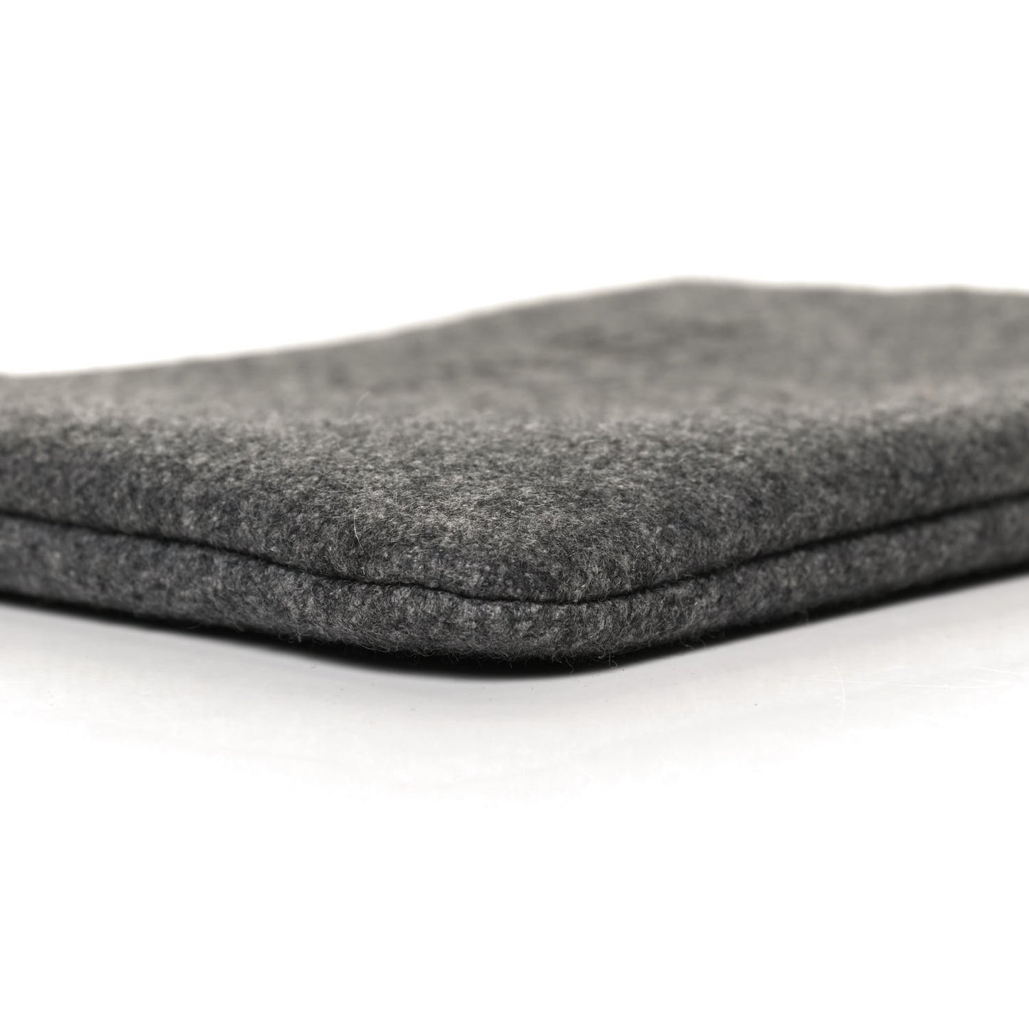 Wool Medium Deauville Cosmetic Pouch Grey