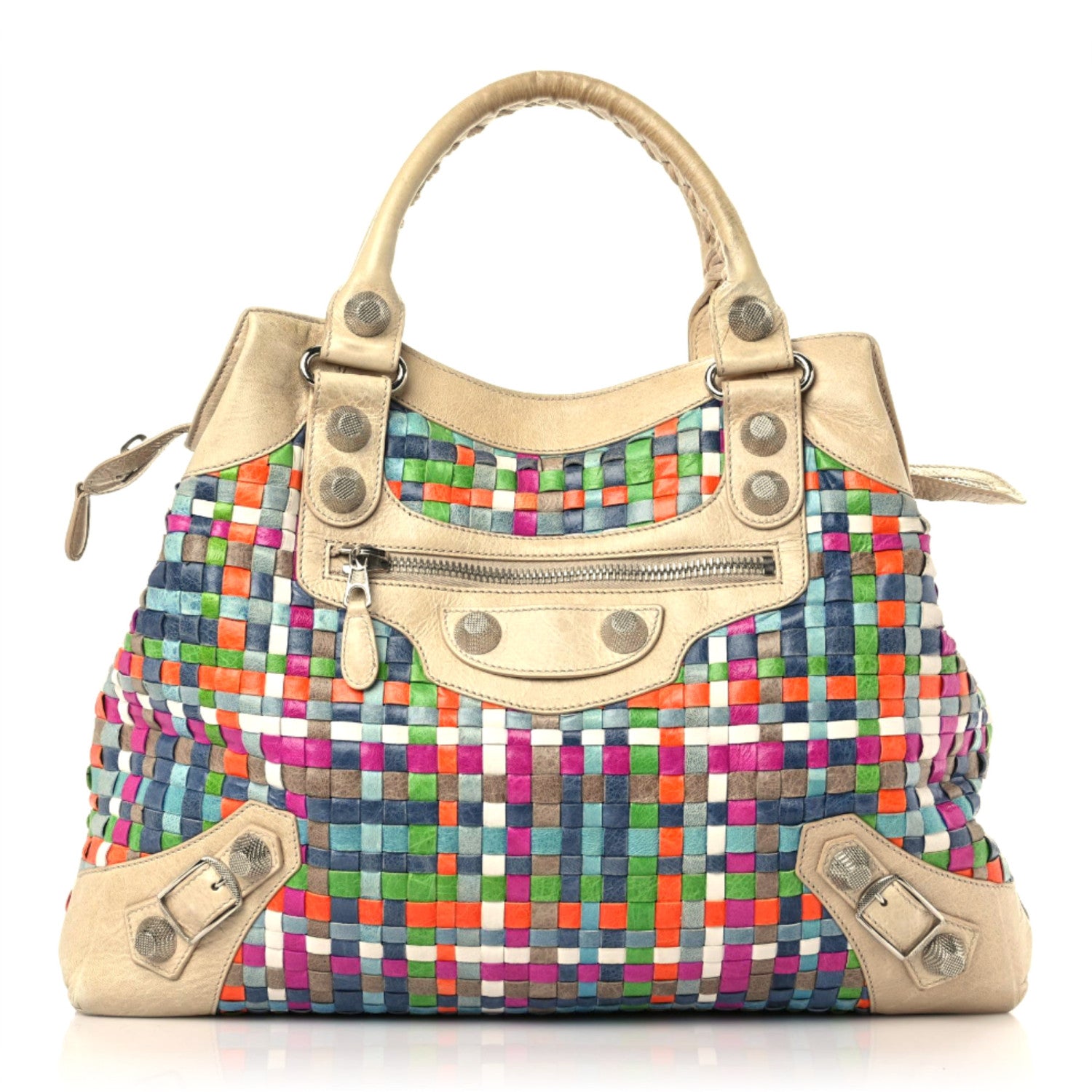 Balenciaga Agneau Lattice Woven Giant 21 Brief Multicolor 1 of 17