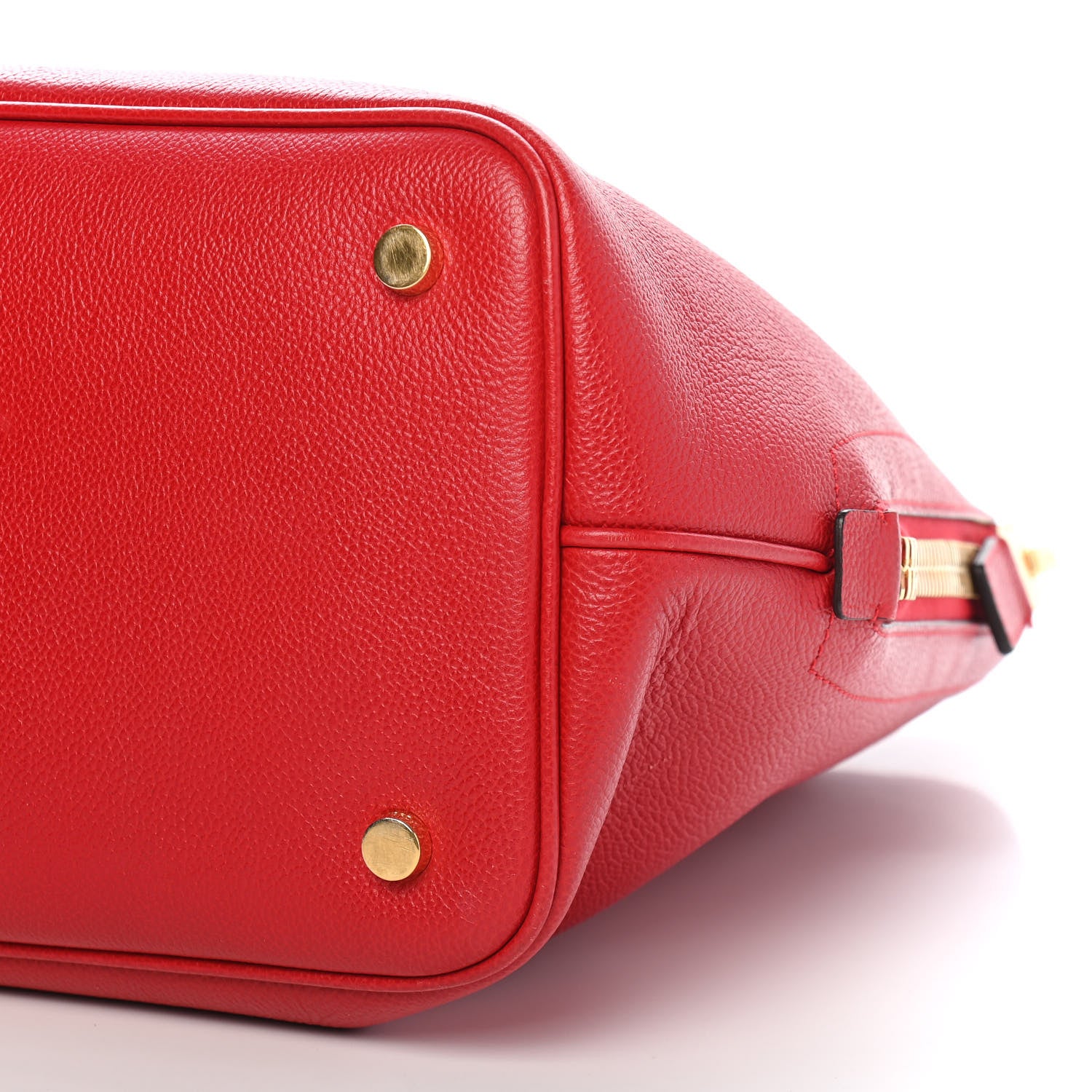 Tom Ford Pebbled Calfskin Jennifer Zip Tote Flame Red 8 of 9