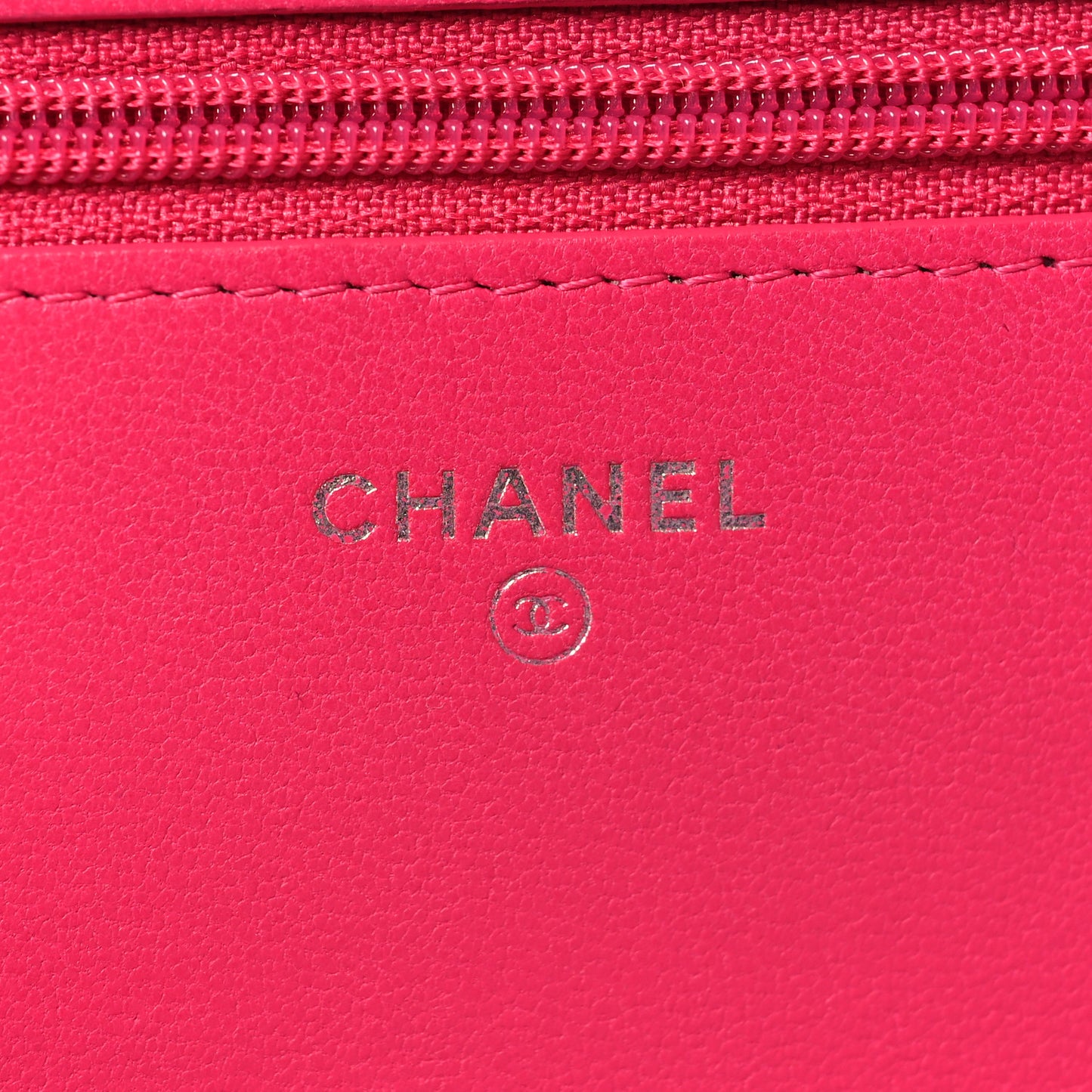 Lambskin Quilted Diamond CC Wallet On Chain WOC Pink