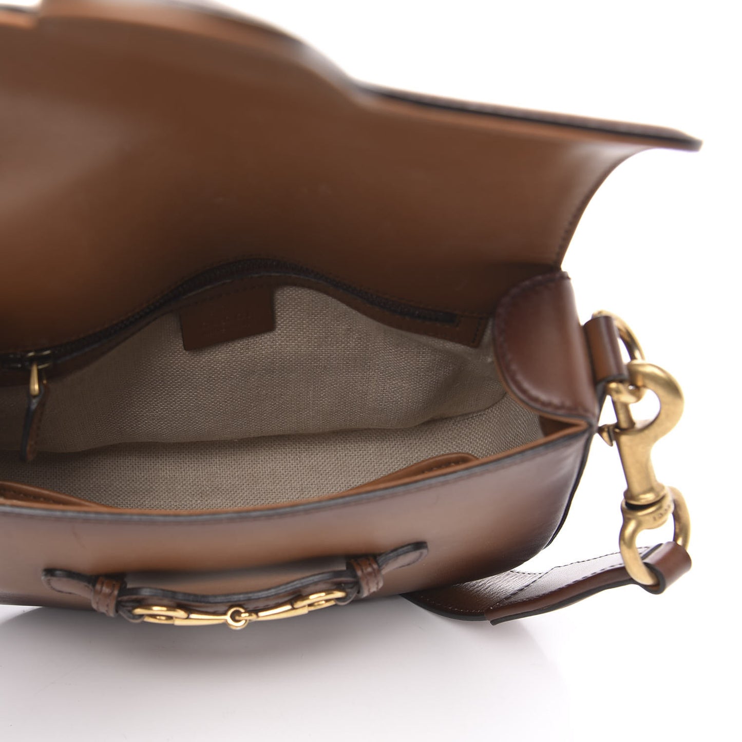Calfskin Medium Lady Web Shoulder Bag Cuir