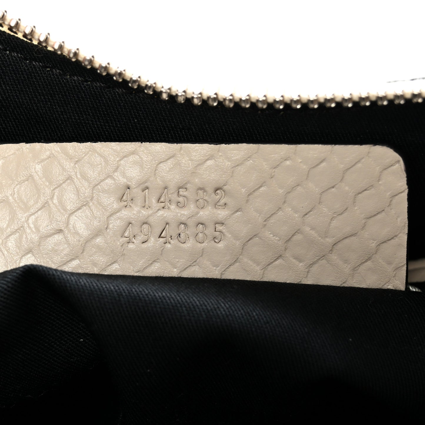 Calfksin Crocodile Embossed Manta Clutch White