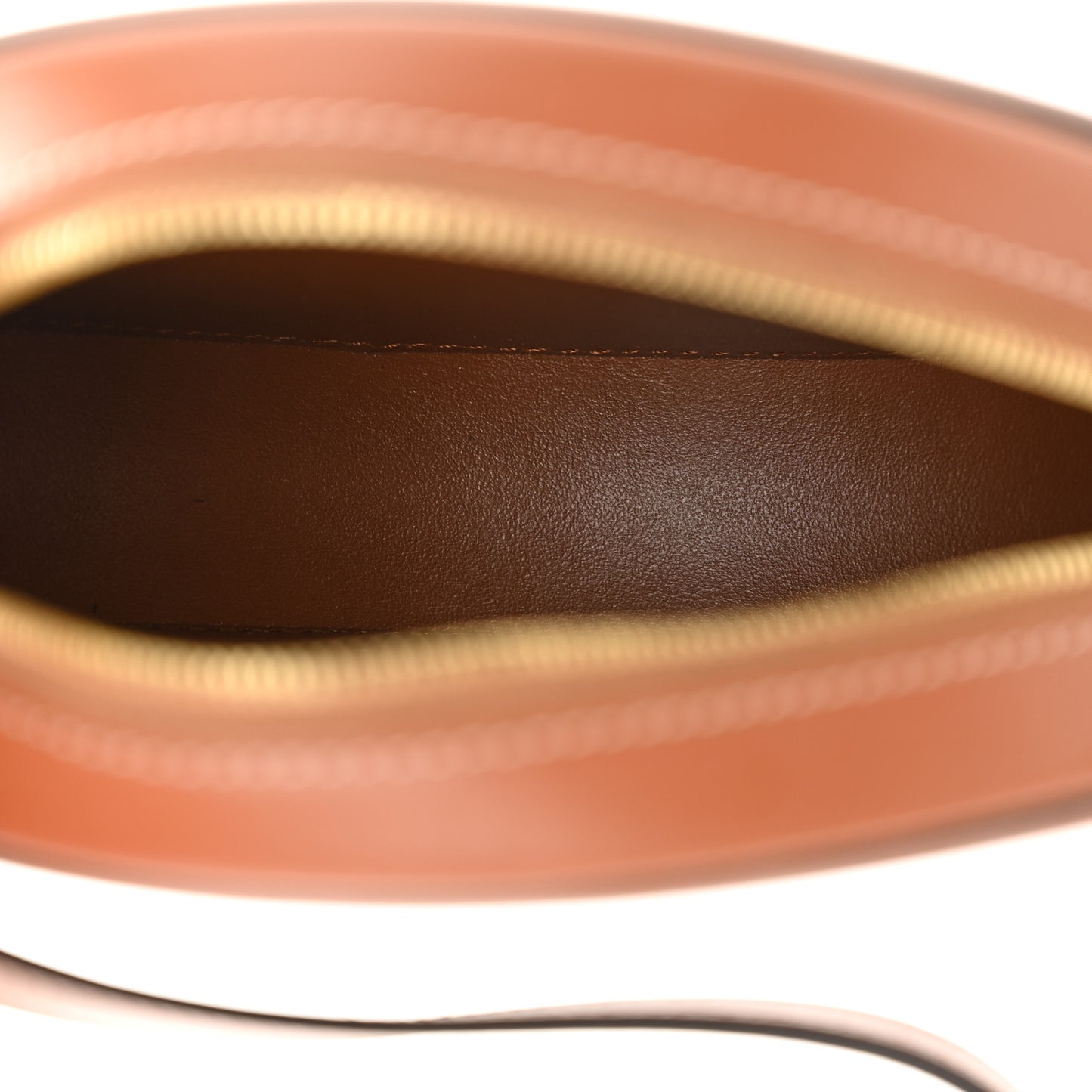 Smooth Calfskin Cuir Small Triomphe Oval Crossbody Purse Tan