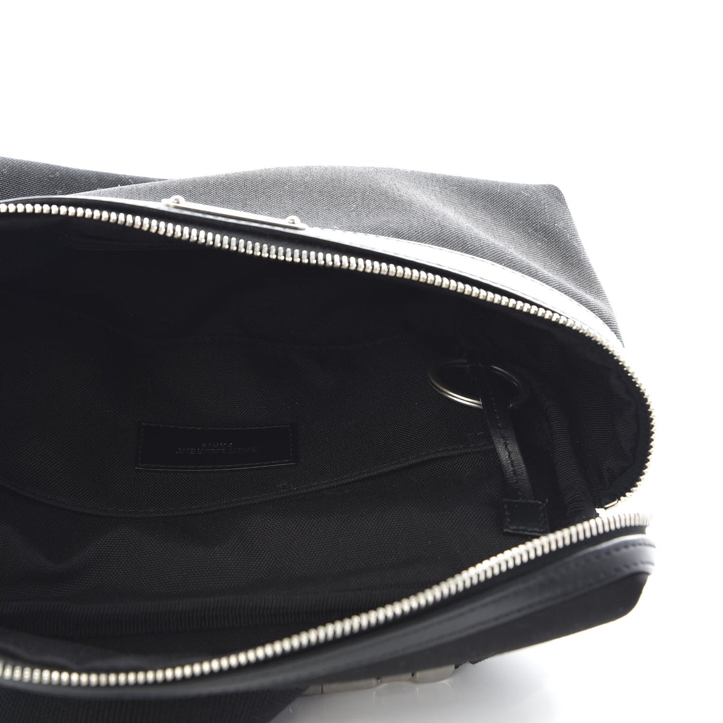 Canvas Calfskin City Belt Bag Black