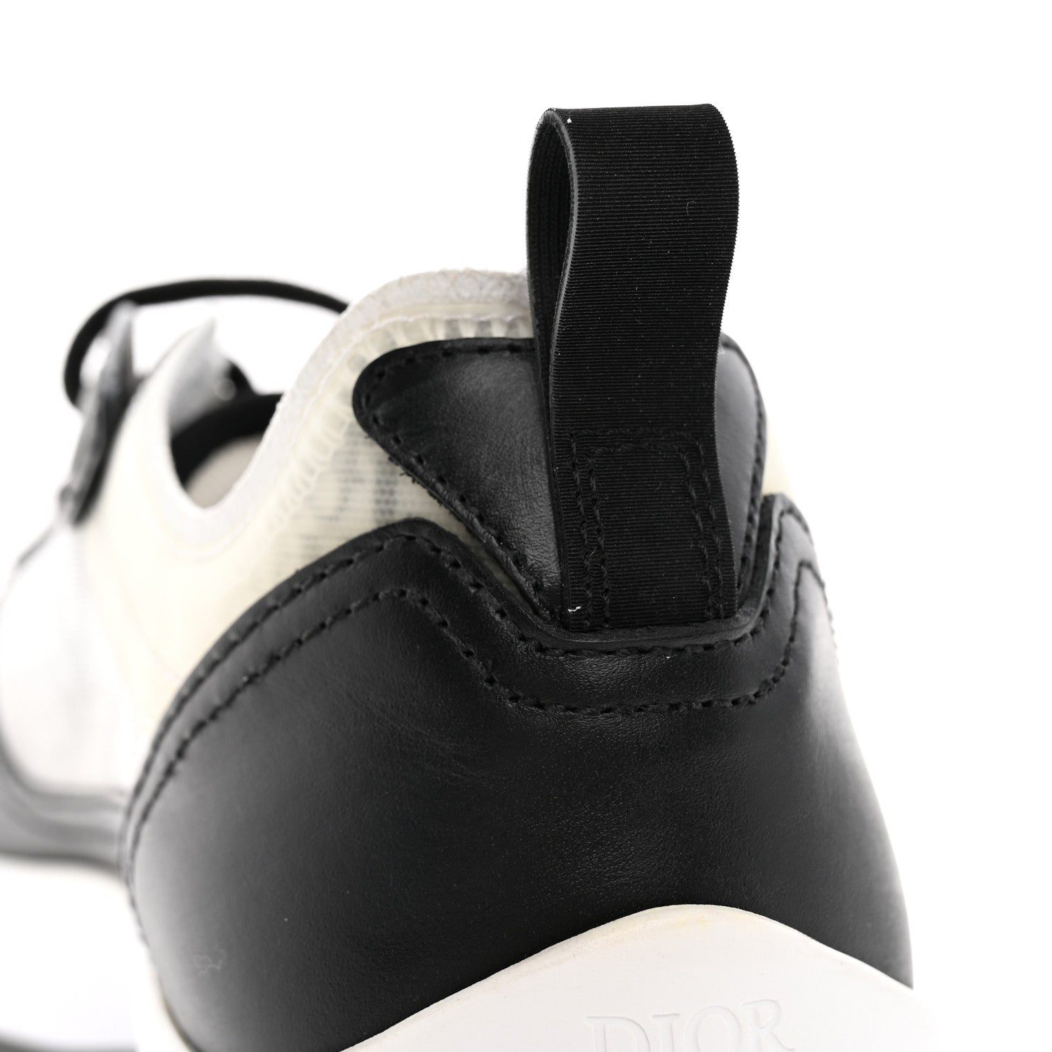 Christian Dior Smooth Calfskin Technical Mesh Oblique Womens B25 Runner Sneakers 39 Black Grey 15 of 17