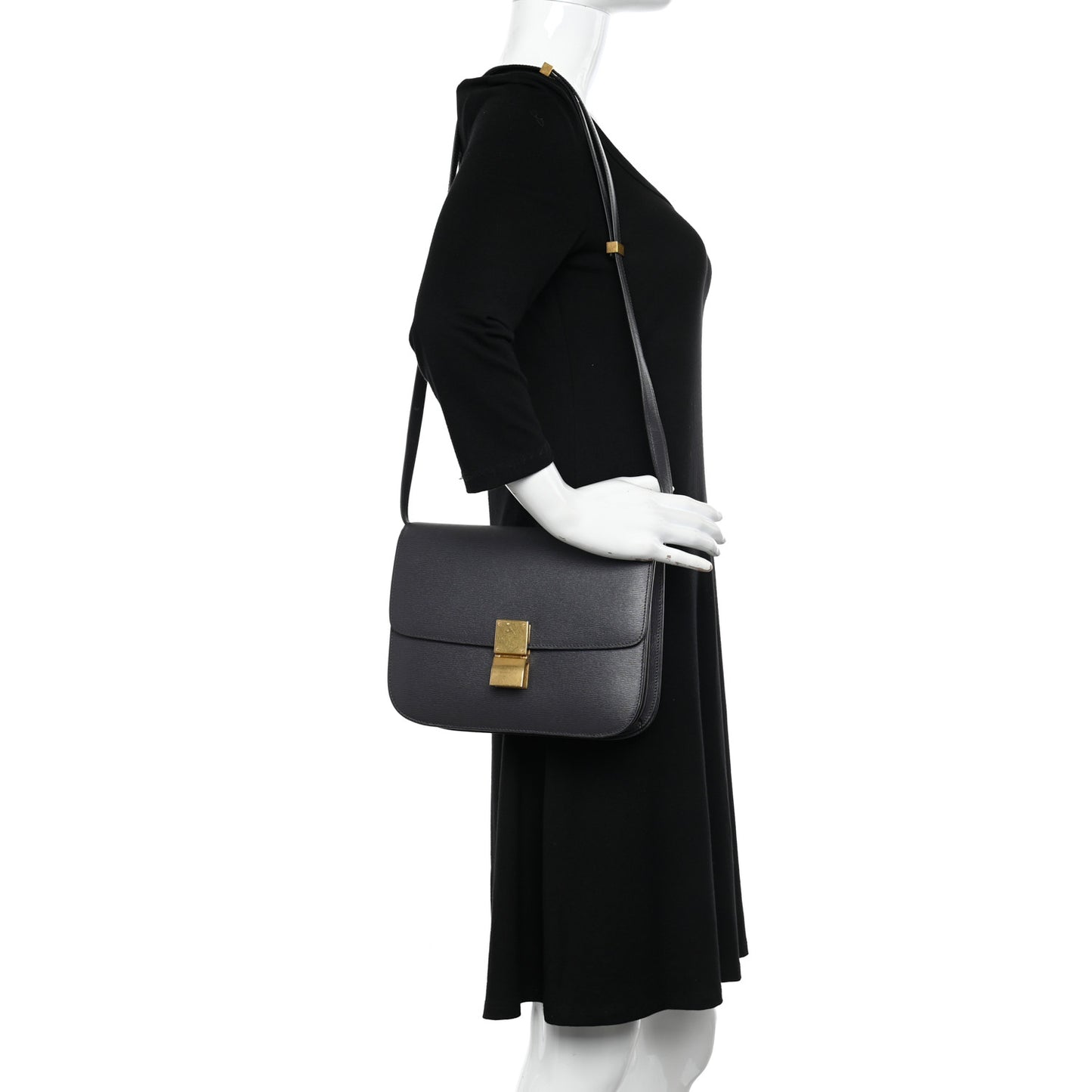 Liege Calfskin Medium Classic Box Flap Bag Liquorice
