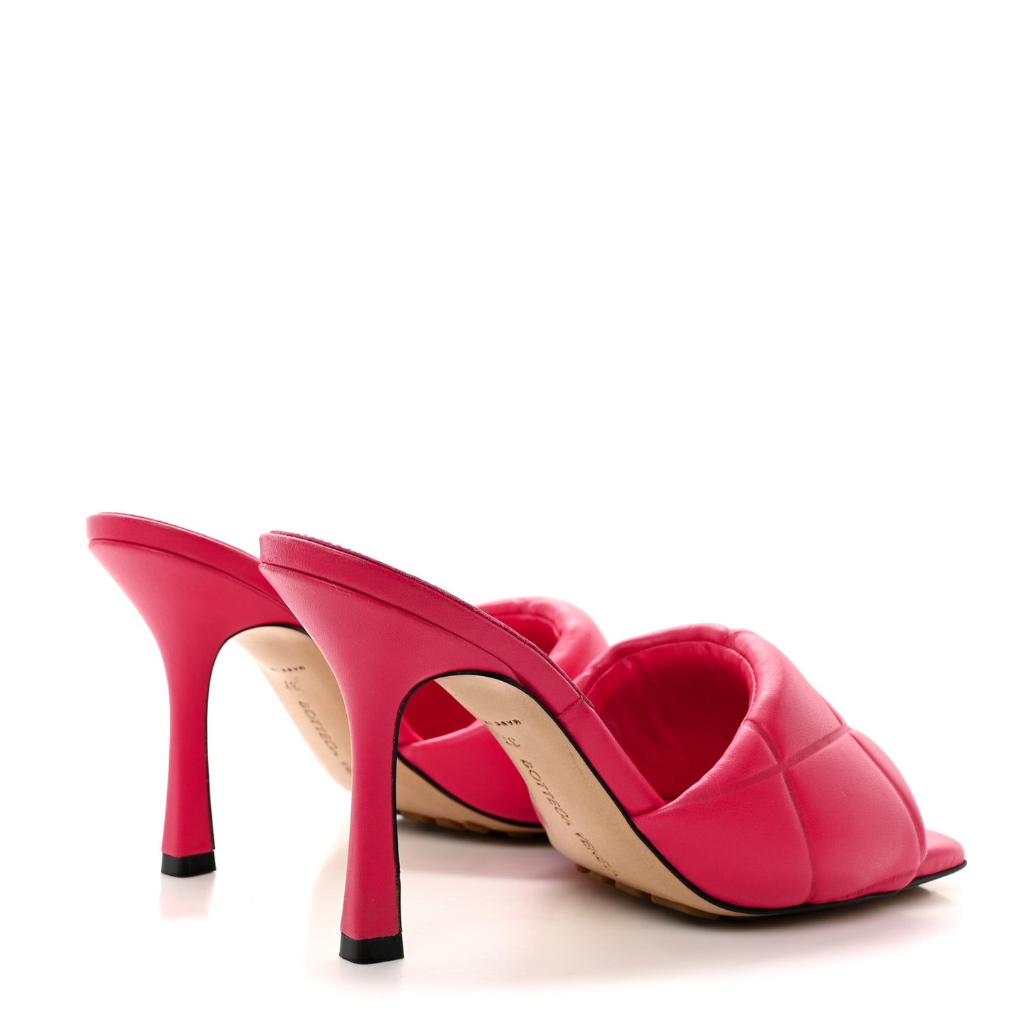 Nappa Quilted Rubber Lido Mule Sandals 37 Lollipop