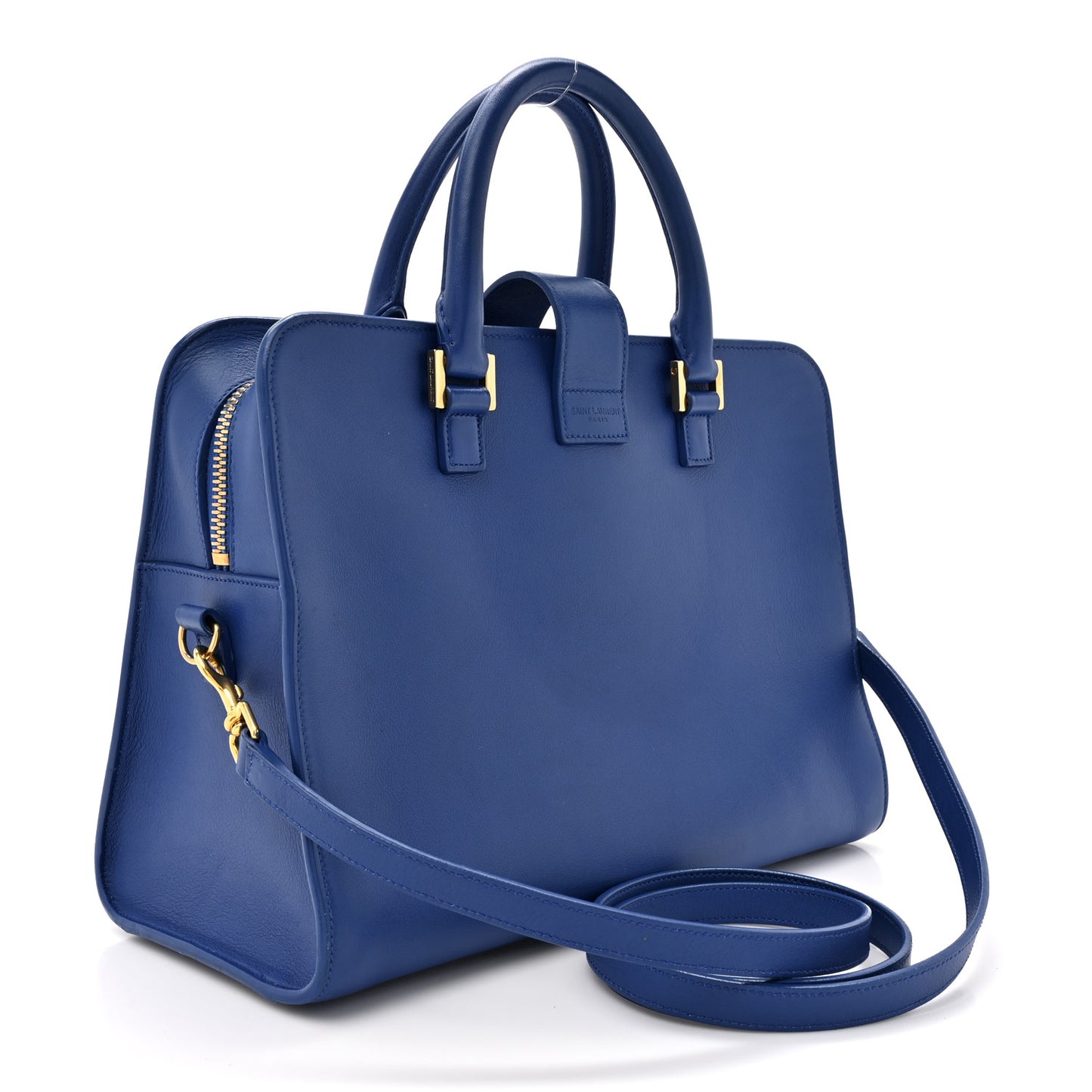 Calfskin Small Monogram Cabas Blue Majorelle