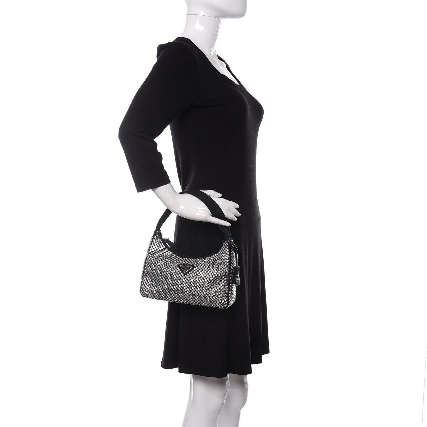 Satin Crystal Mini Re-Edition 2000 Bag Cristal