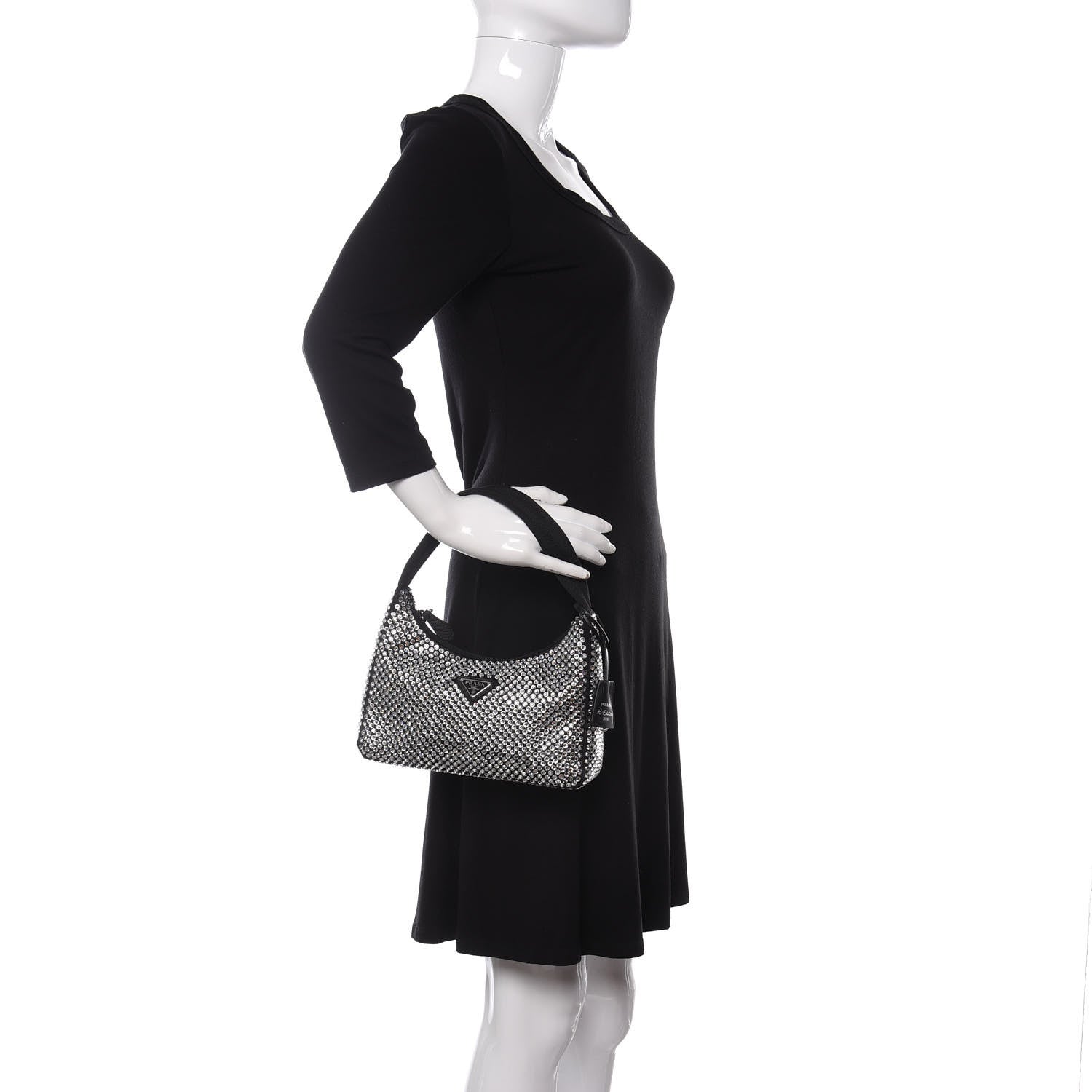 Prada Satin Crystal Mini Re-Edition 2000 Bag Cristal 2 of 8