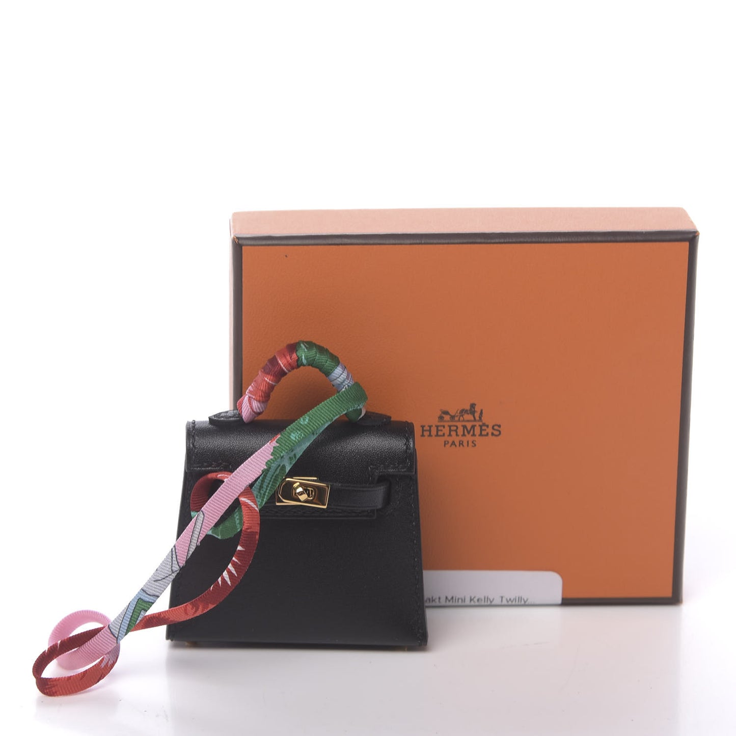Tadelakt Mini Kelly Twilly Bag Charm Black