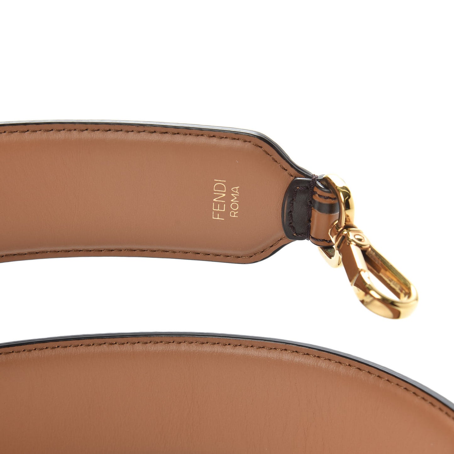 Calfskin FF 1974 Embossed Strap You Tobacco Black