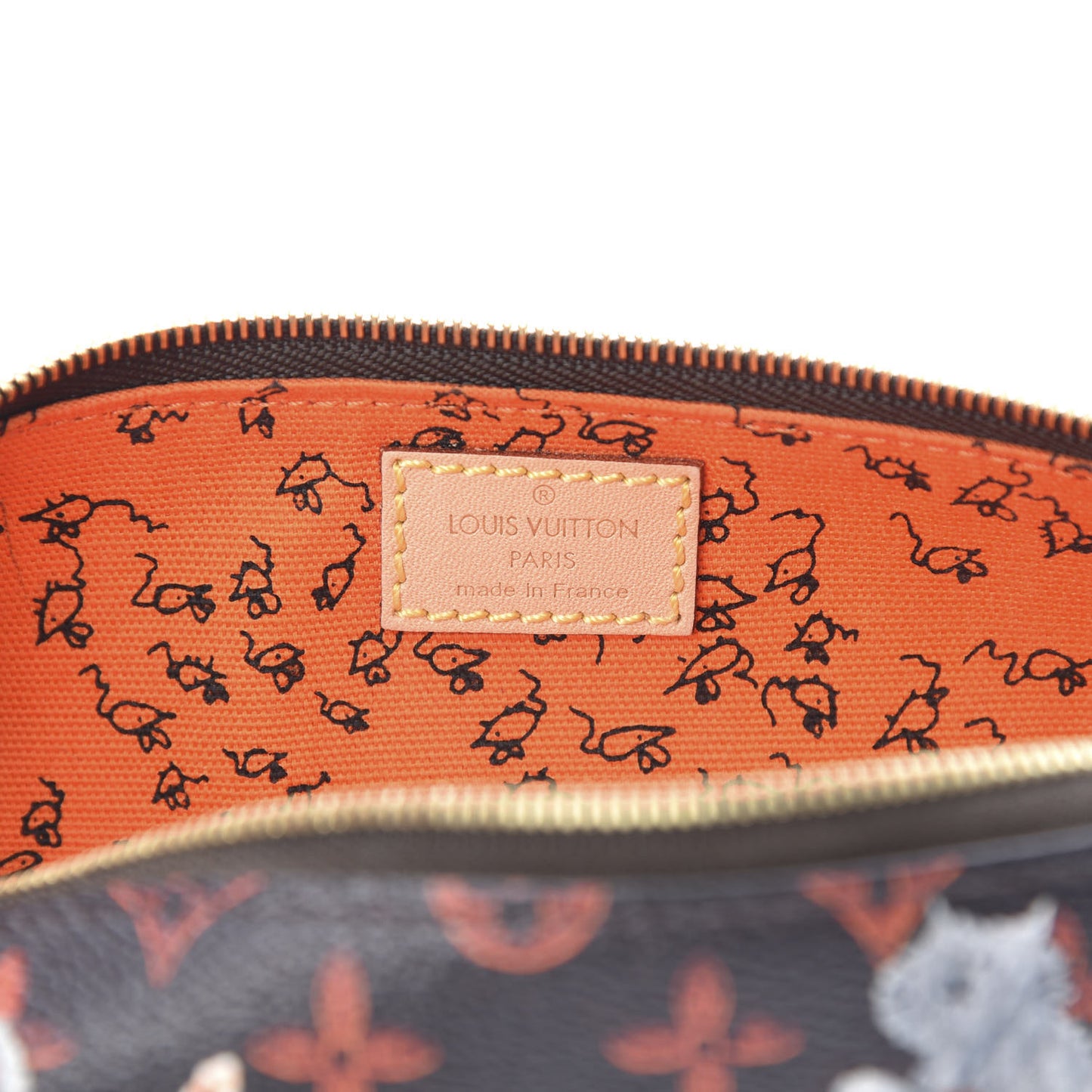 Catogram Elizabeth Pouch Orange Marron