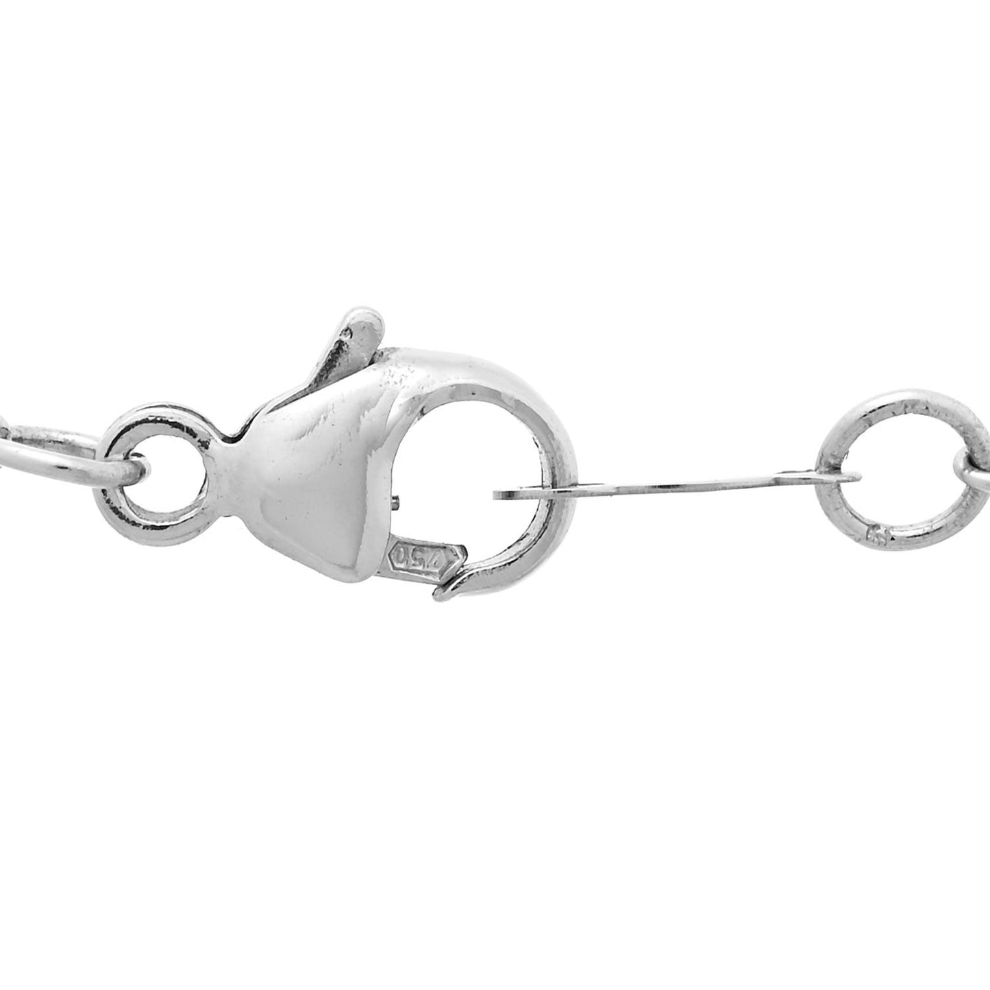 18K White Gold Diamond Akoya Pearl 8-8.5mm Drop Pendant Necklace