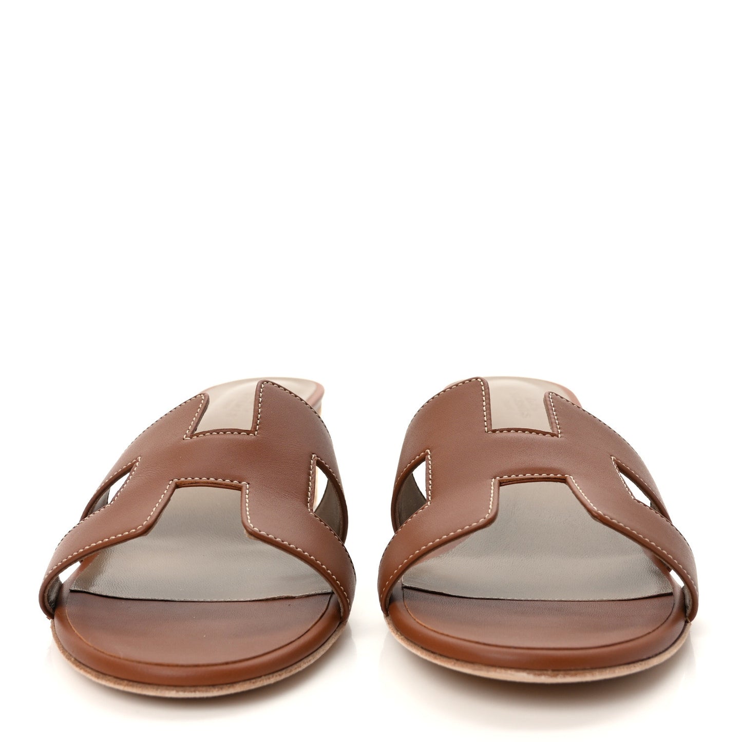 Calfskin Oasis Sandals 41.5 Gold