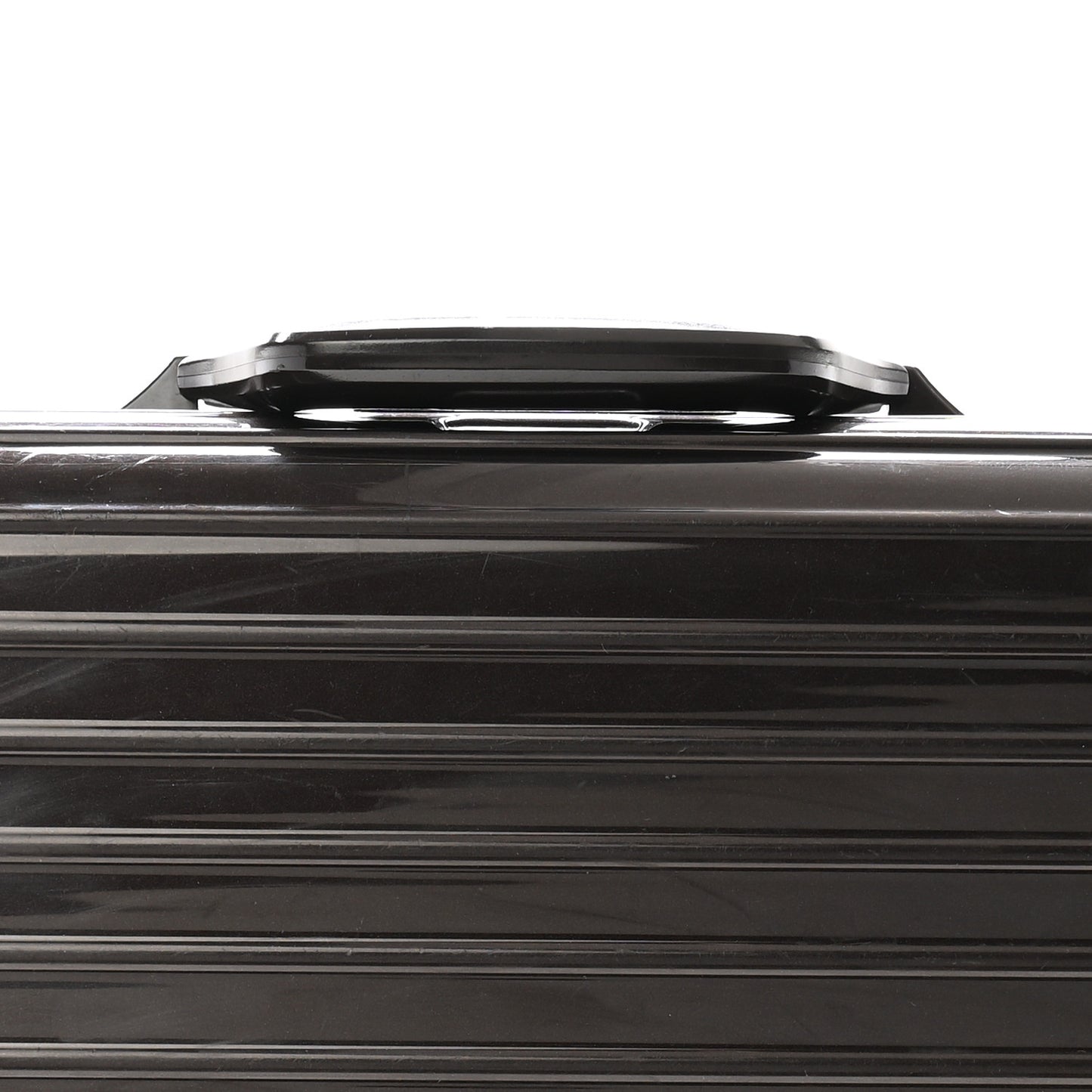 Gloss Polycarbonate Suitcase Compact Brown