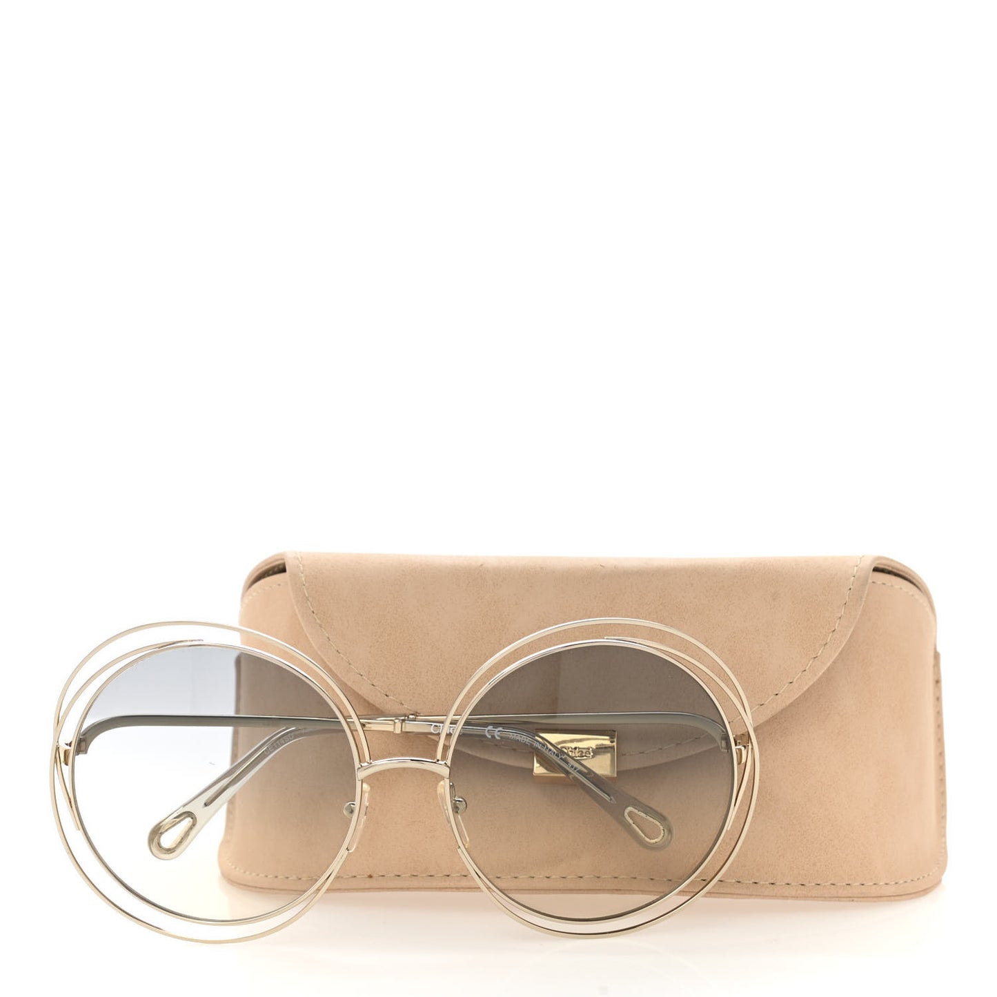 Oversize Round Carlina Oversized Round Sunglasses CE114S Gold Grey Metallic