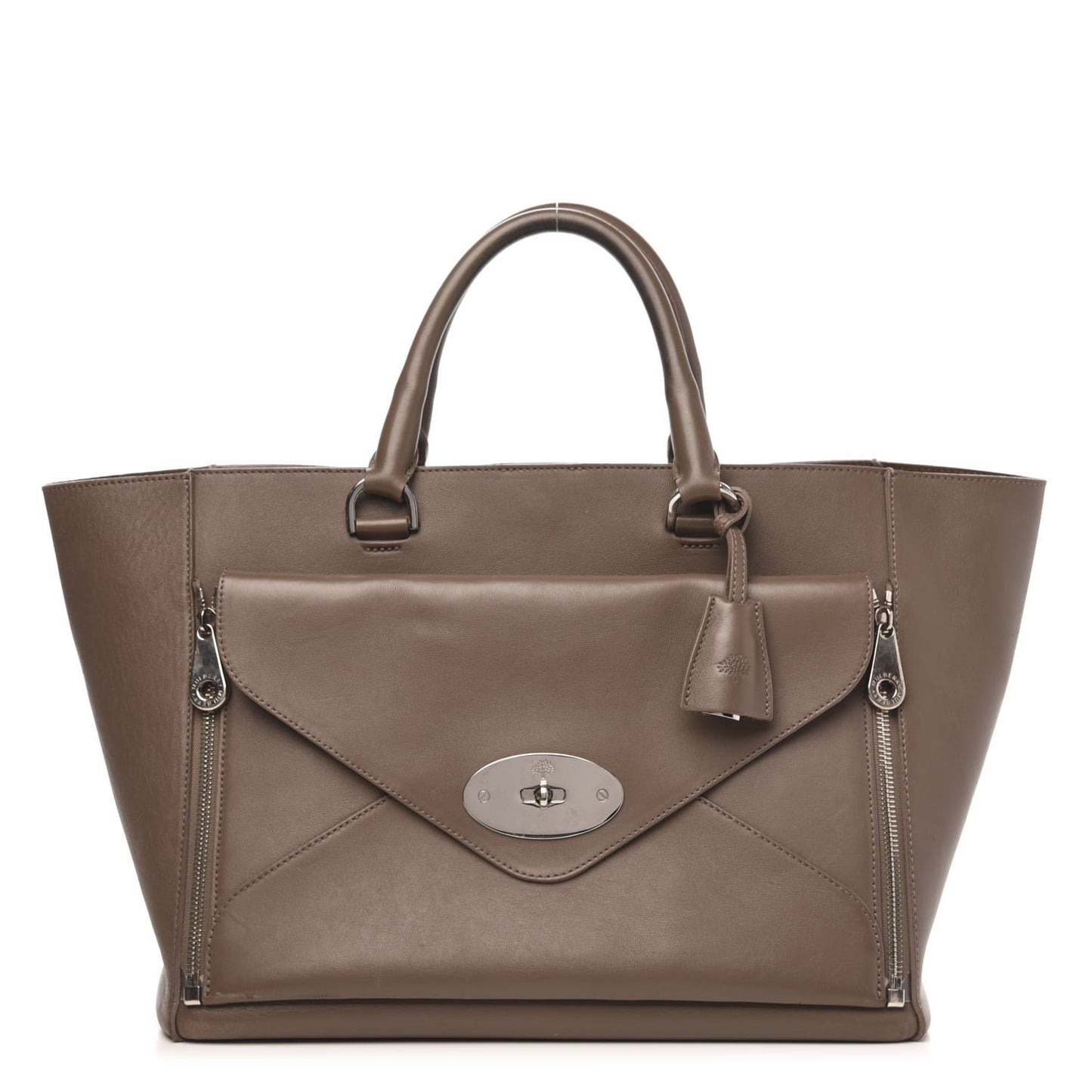 Silky Calf Medium Willow Tote Taupe