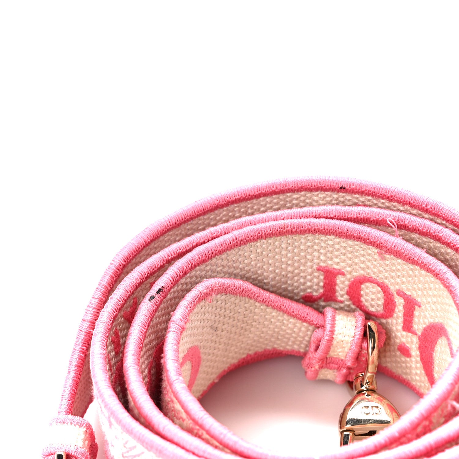 Christian Dior Canvas Toile De Jouy Embroidered Medium Lady D-Lite Peony Pink 12 of 12