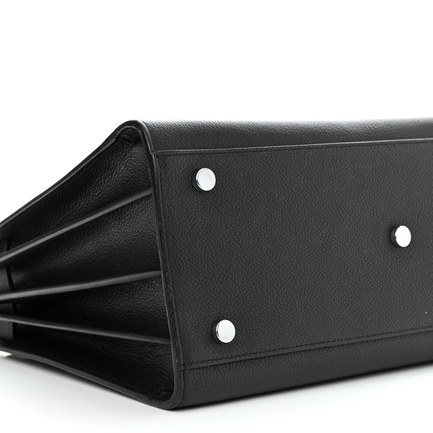 Grained Calfskin Small Sac De Jour Black