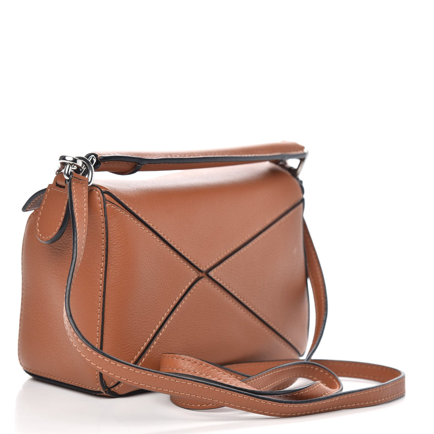 Calfskin Mini Puzzle Bag Tan