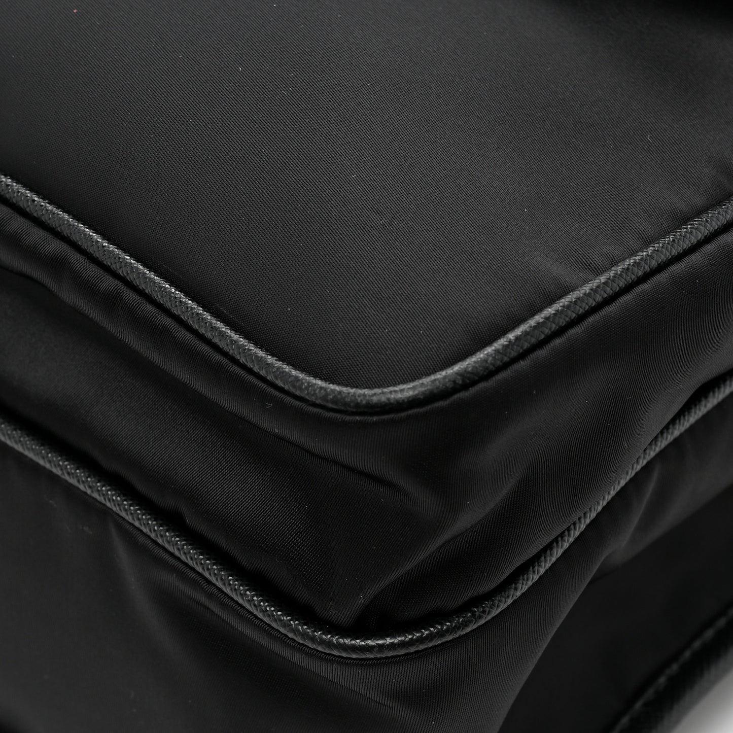 Tessuto Nylon Saffiano Logo Messenger Bag Black