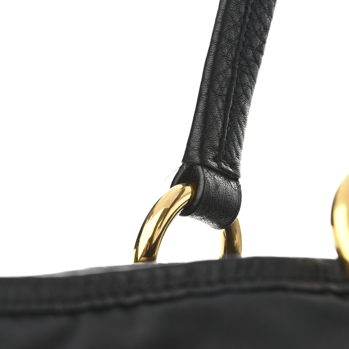 Tessuto Nylon Vitello Daino Tote Black