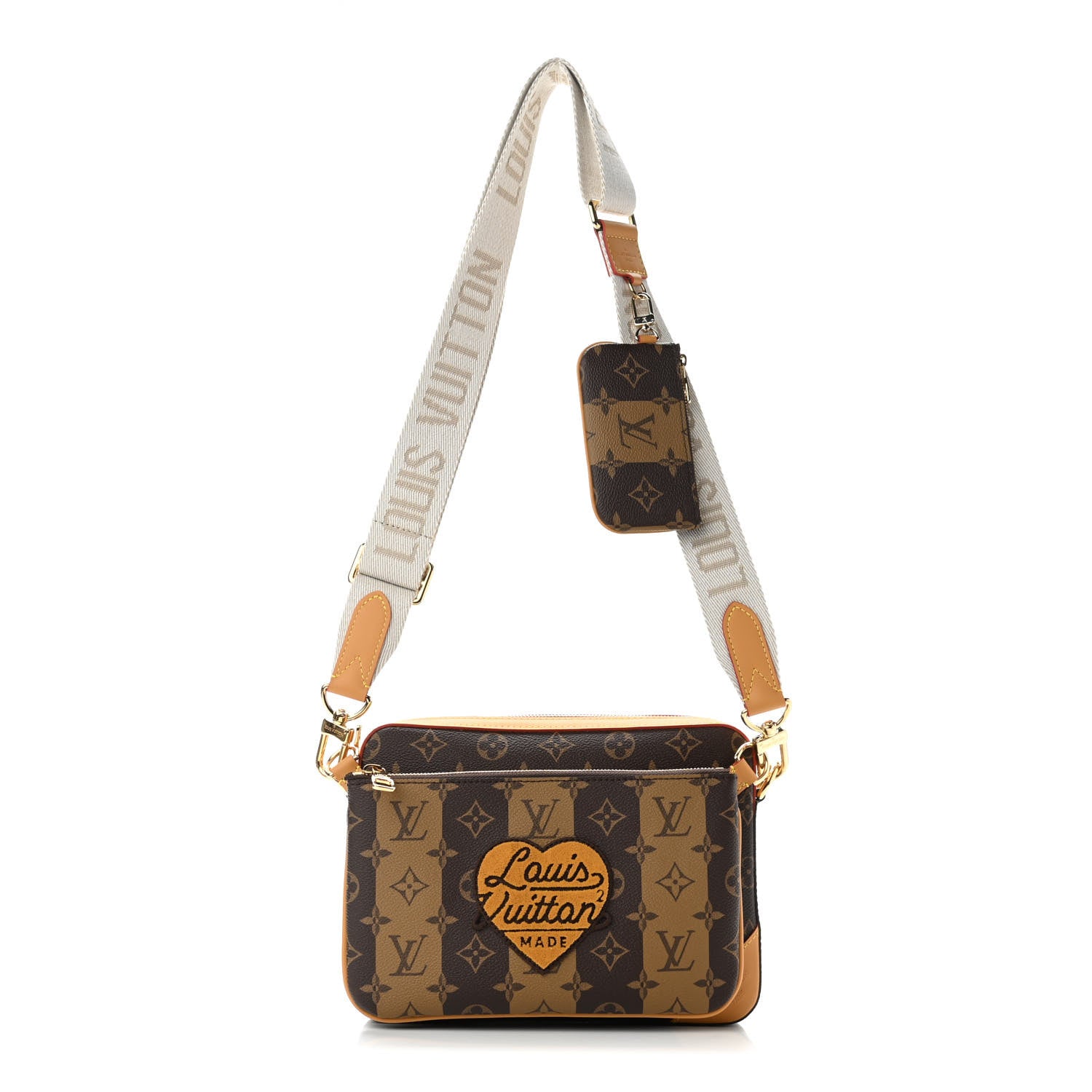 Louis Vuitton X NIGO Reverse Monogram Stripes Trio Messenger 1 of 10
