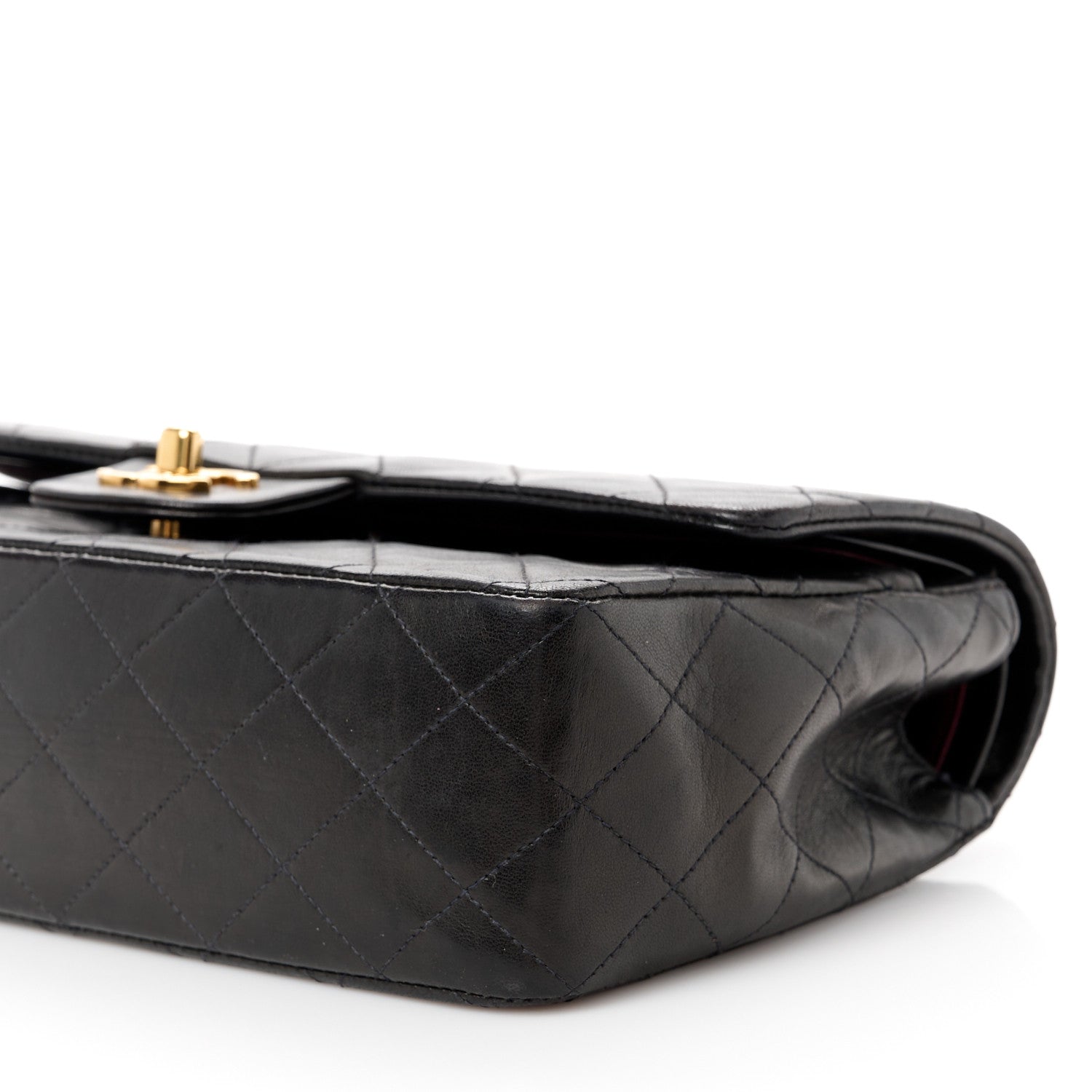 Chanel Lambskin Quilted Medium Double Flap Black 12 of 12