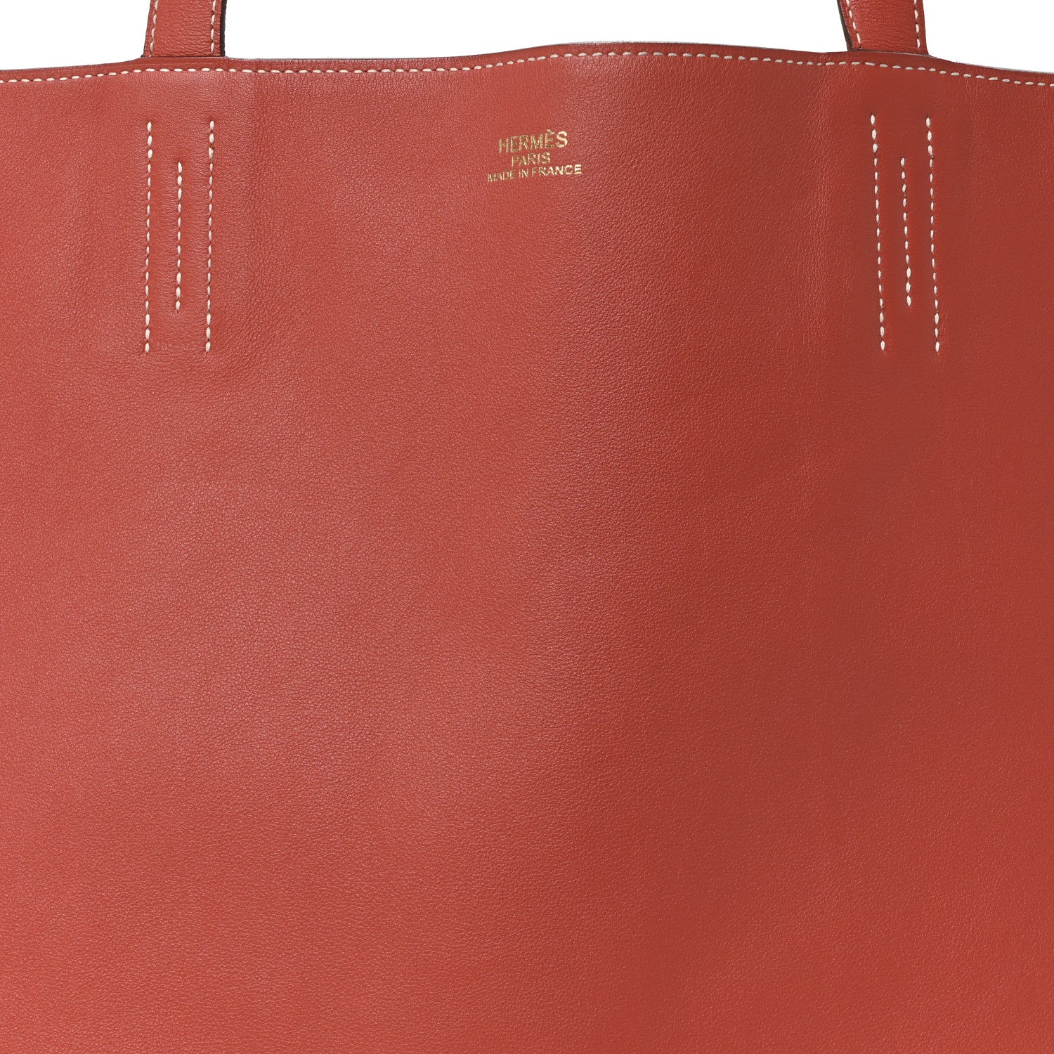 Hermes Taurillon Clemence Swift Double Sens 45 Reversible Tote Sanguine Rouge Pivoine 7 of 15