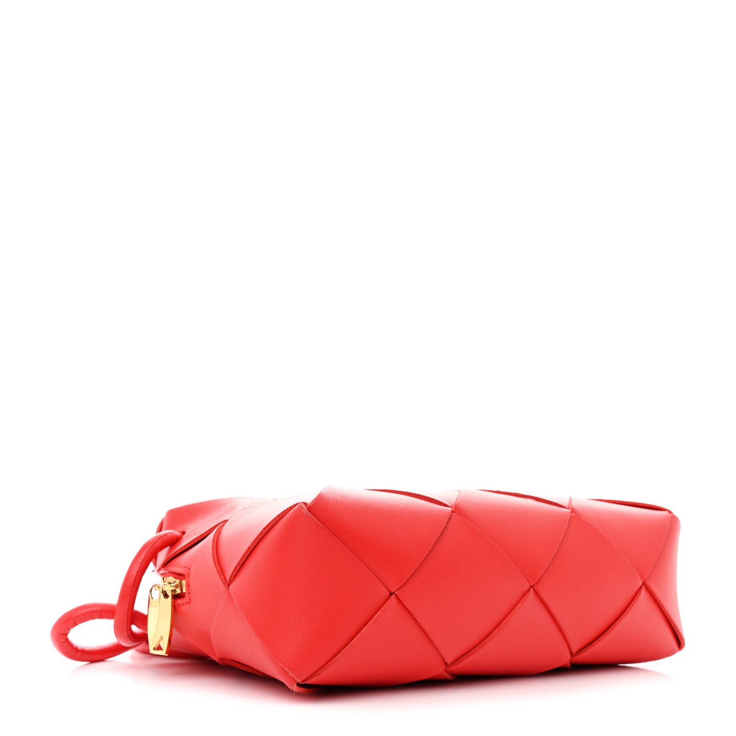 Lambskin Maxi Intrecciato Small Cassette Camera Bag Bright Red