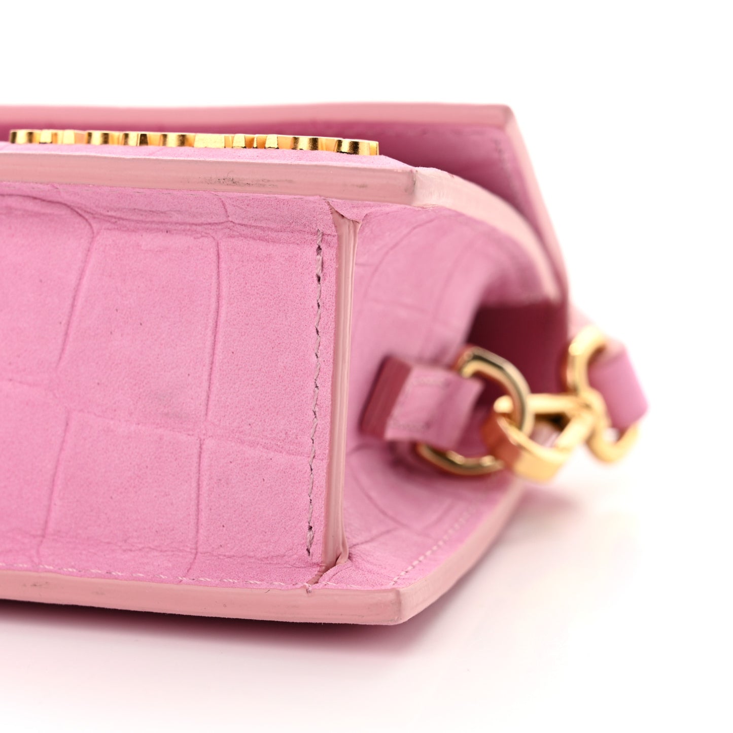Nubuck Crocodile Embossed Le Chiquito Long Pink