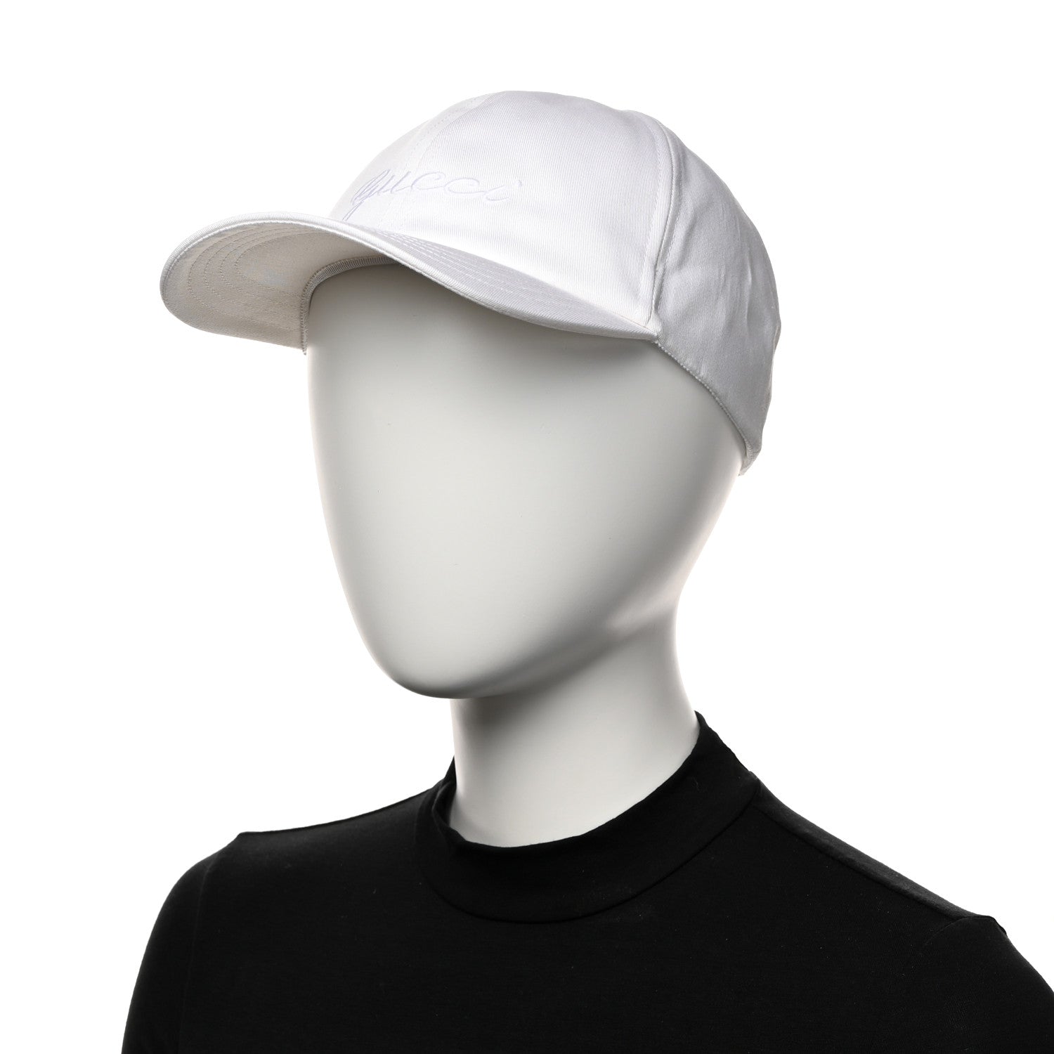 Gucci Canvas Embroidered Logo Baseball Hat M White 2 of 9