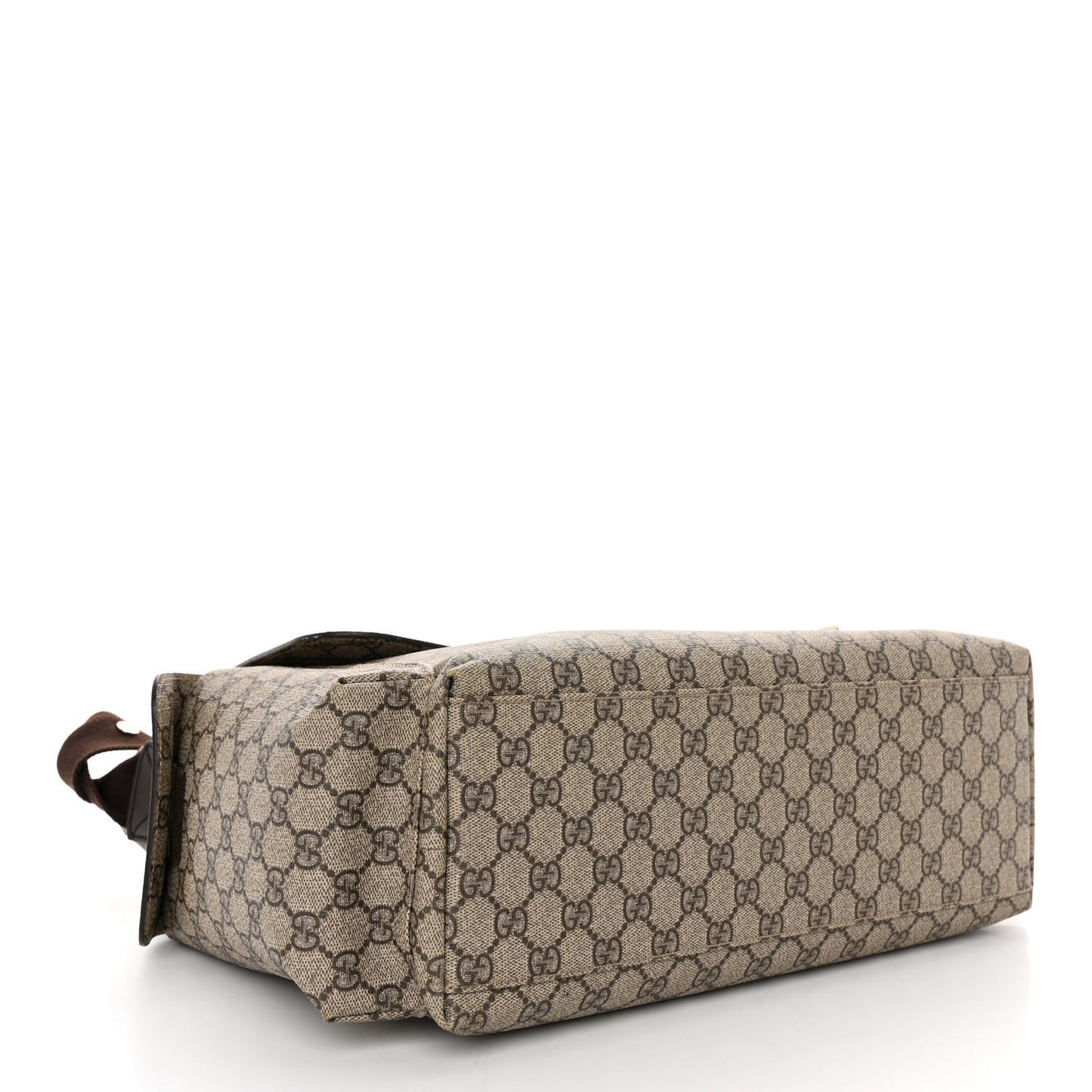 GG Plus Monogram Messenger Diaper Bag Dark Brown