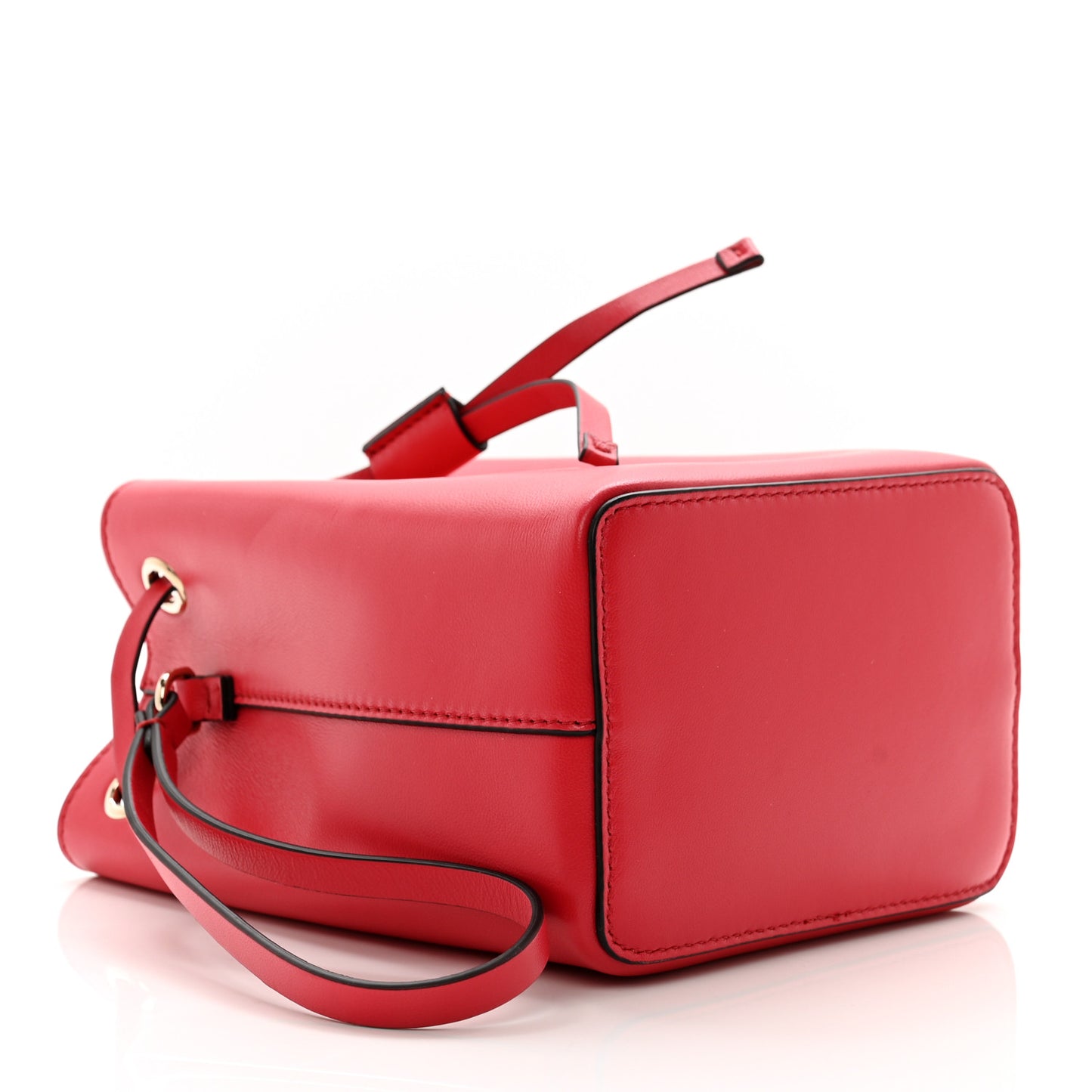 Nappa Mini Vlogo Bucket Bag Rouge Pur