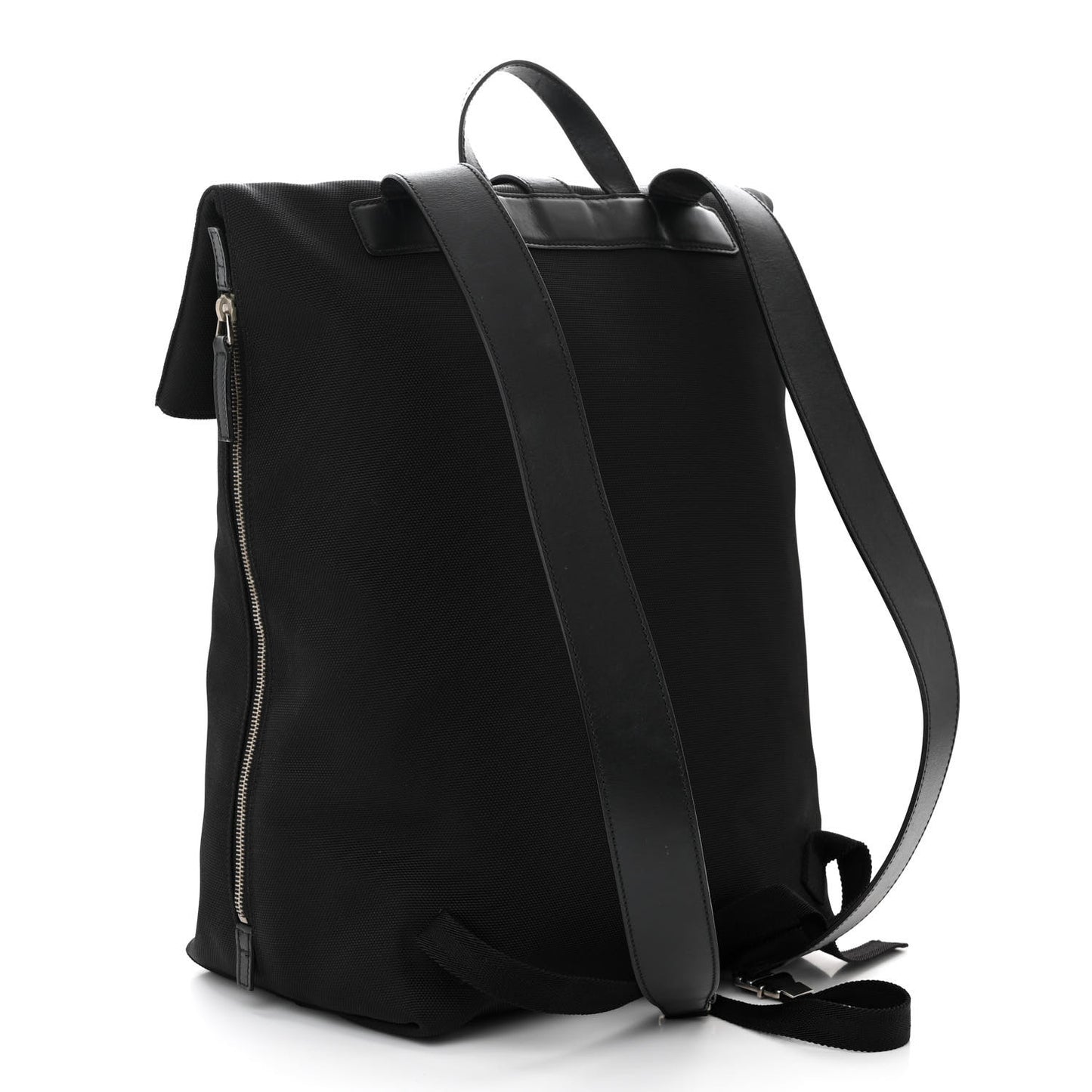 Techno Canvas Web Single Buckle Backpack Black