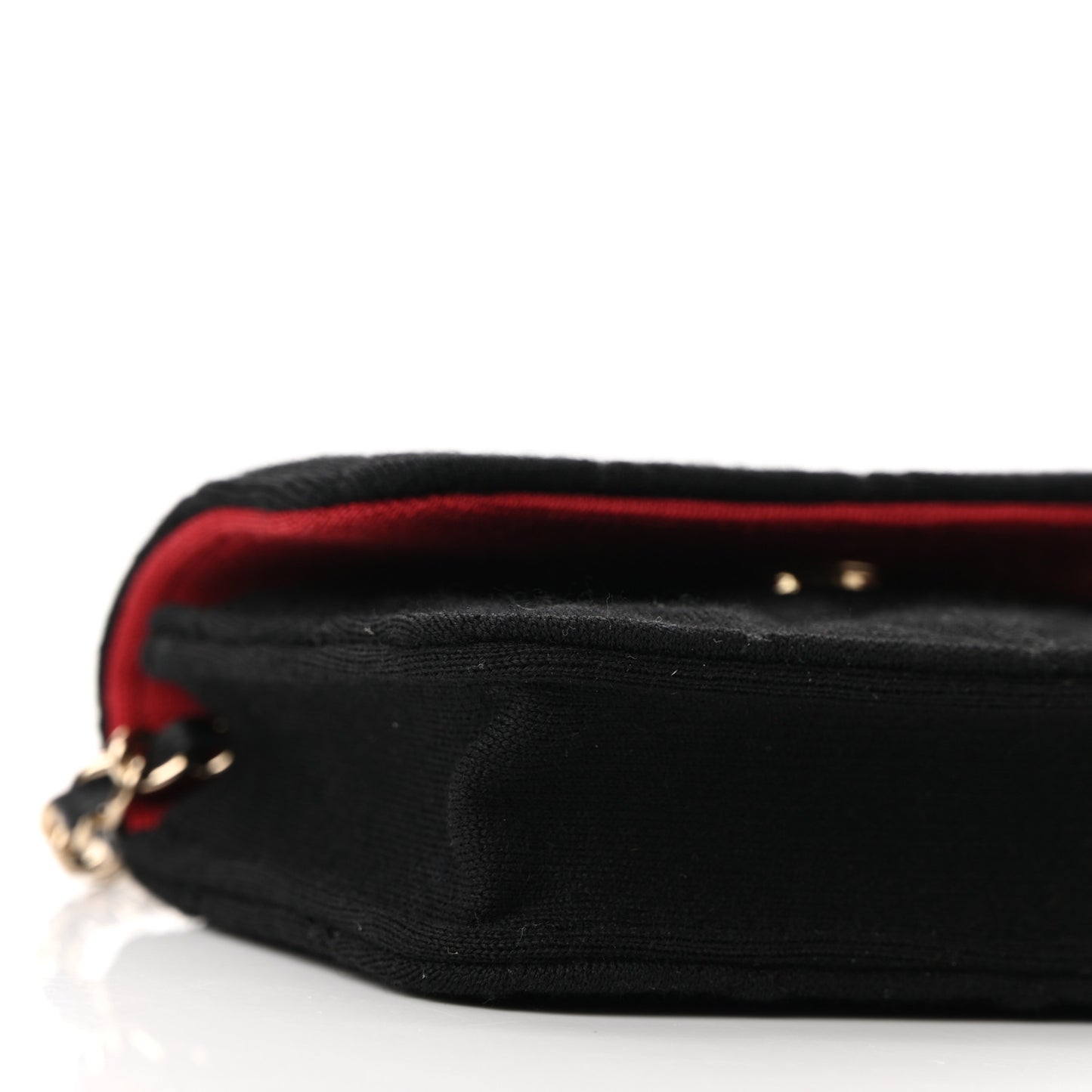 Jersey Quilted Micro Mini Flap Black