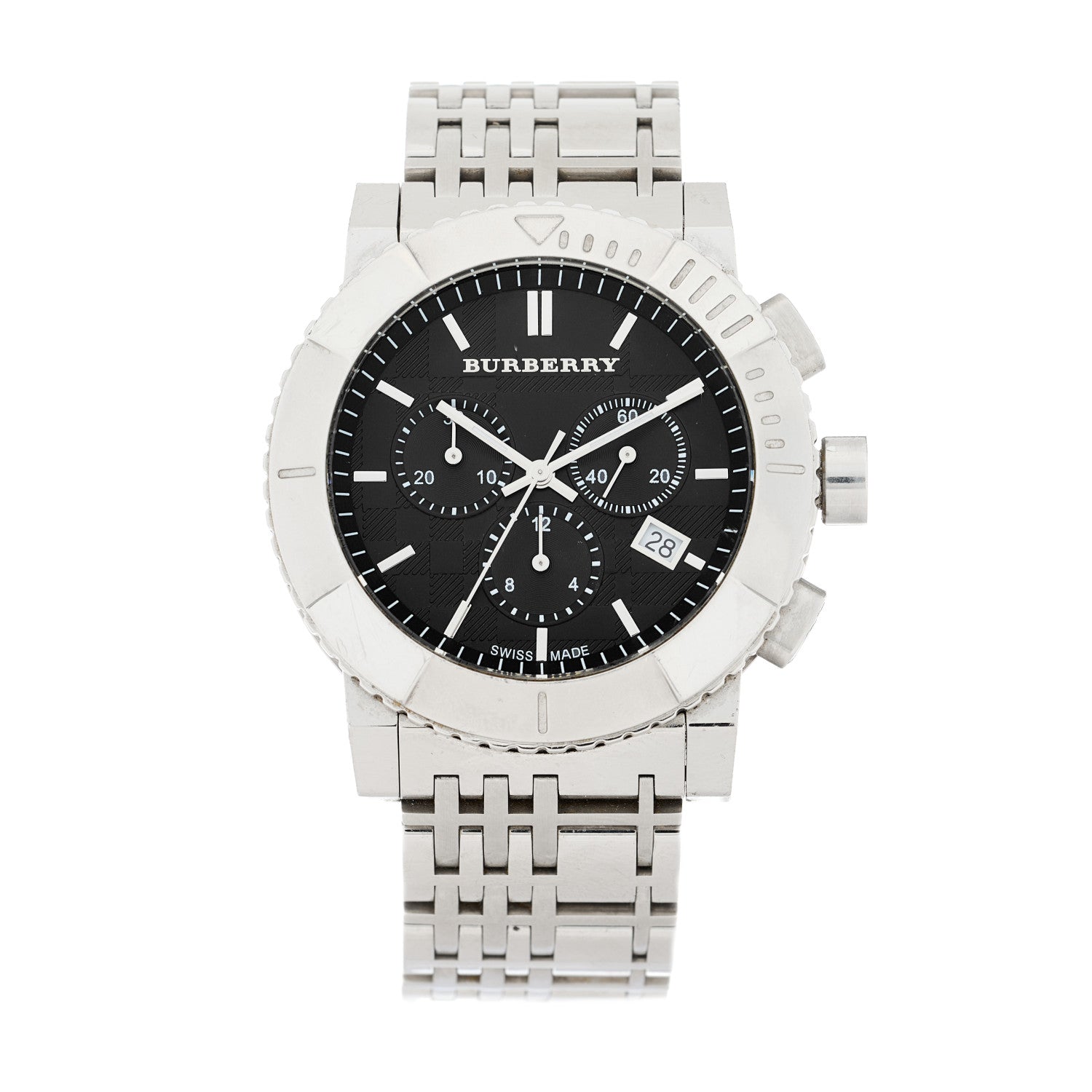Burberry Stainless Steel 42mm Heritage Chronograph Quartz Watch